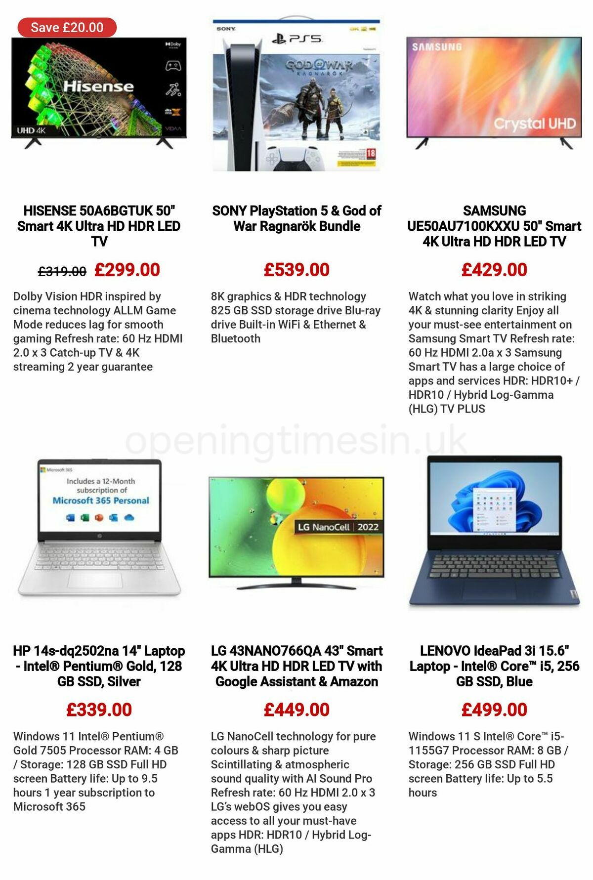 Currys Offers from 26 January