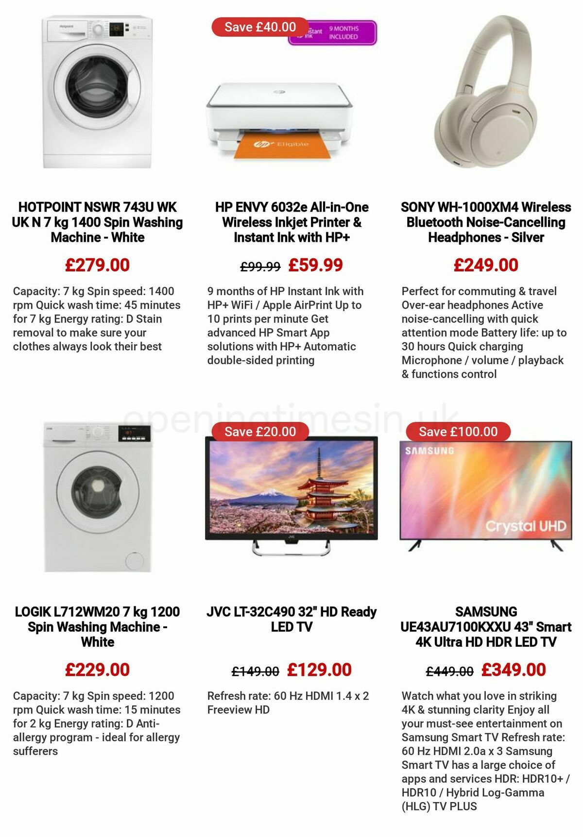 Currys Offers from 26 January