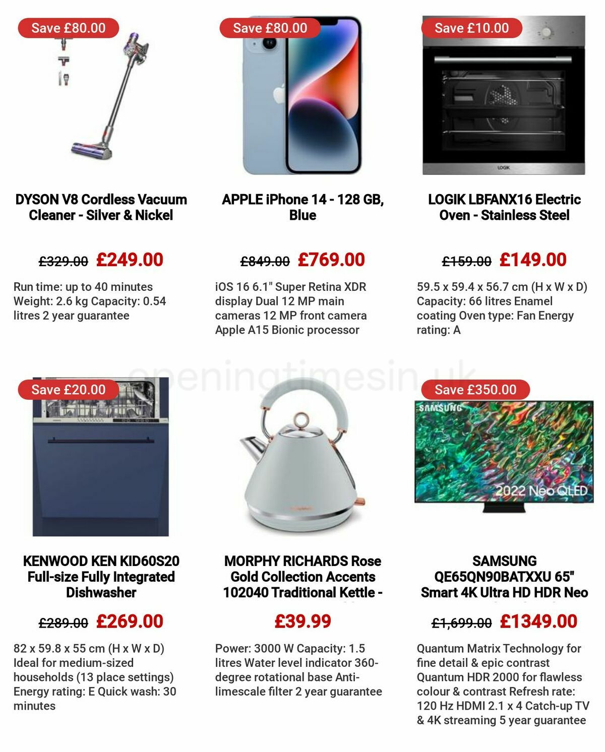 Currys Offers from 4 May