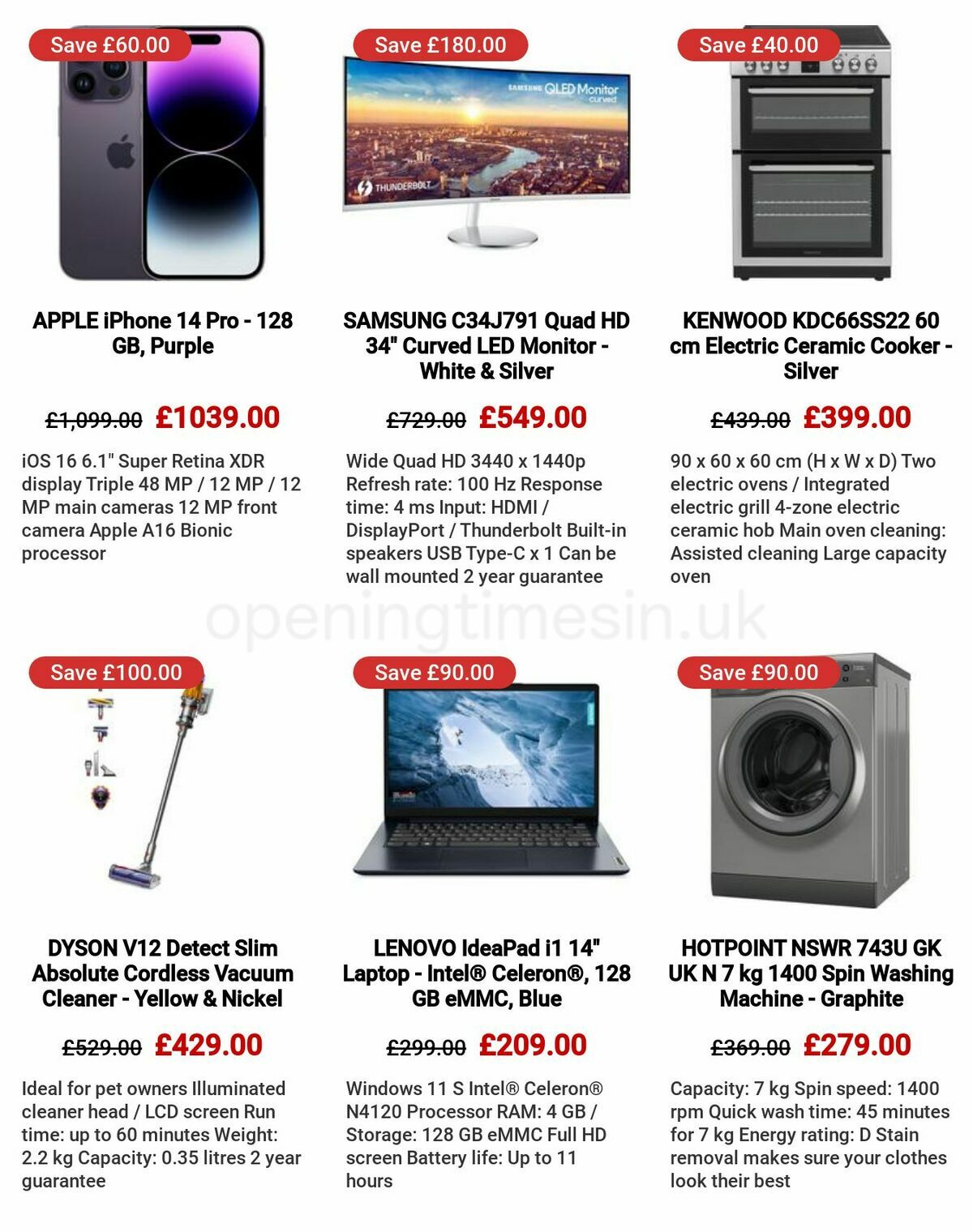 Currys Offers from 4 May