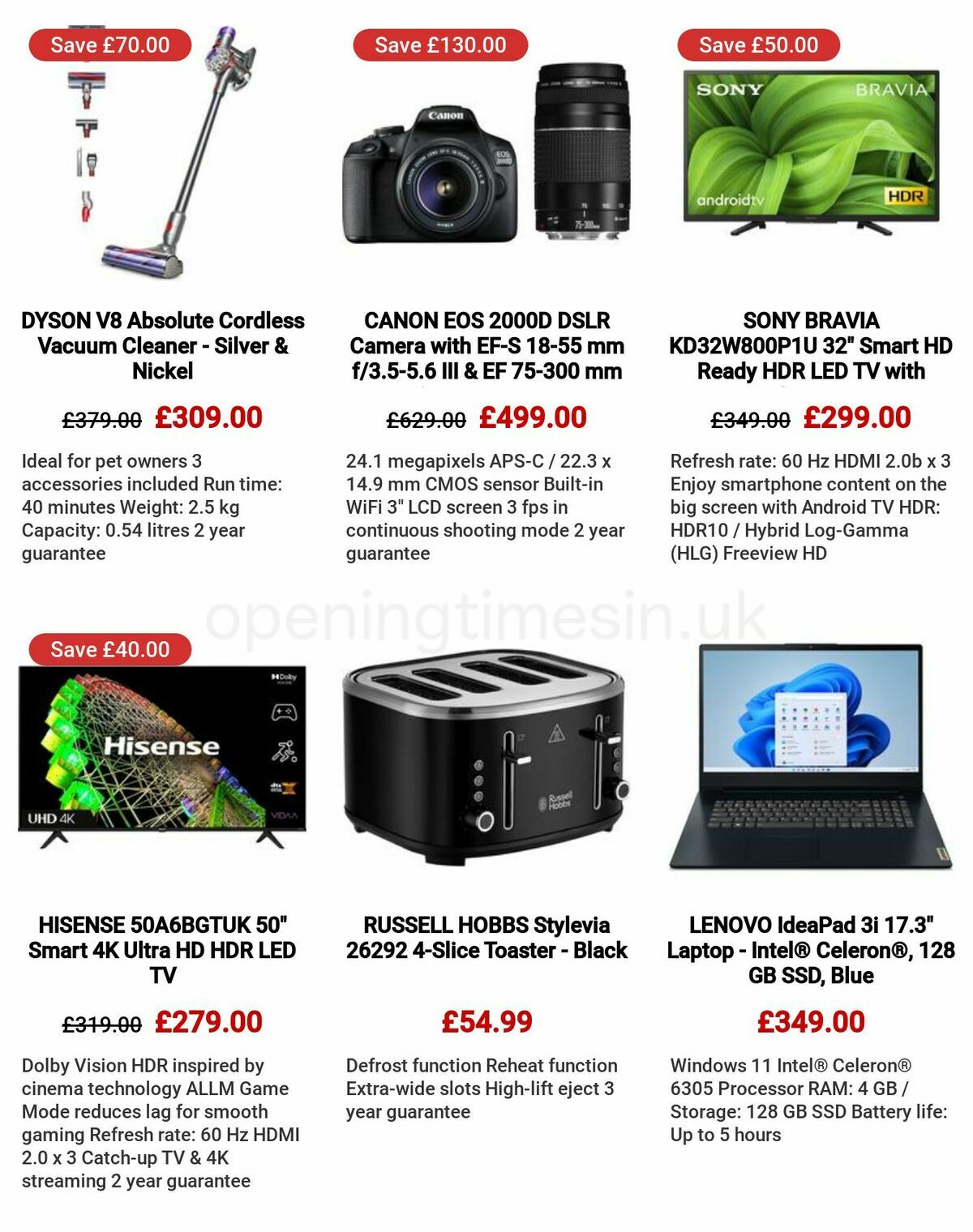 Currys Offers from 4 May