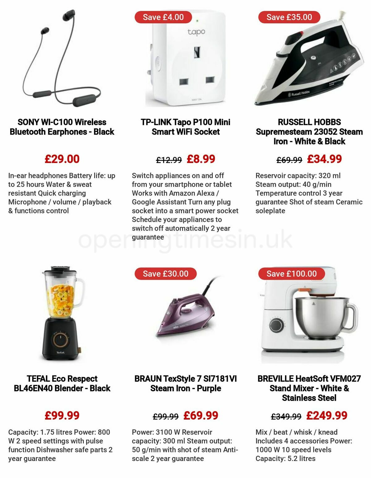 Currys Offers from 4 May