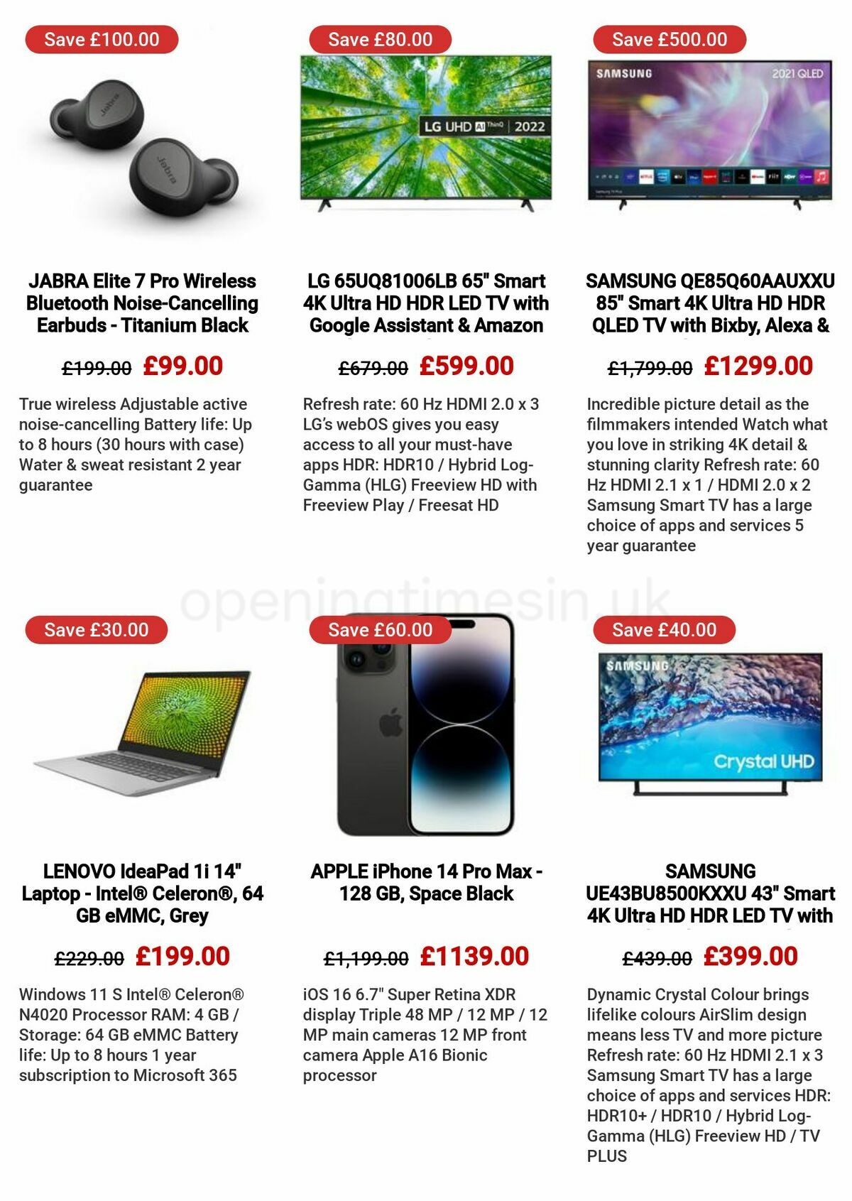 Currys Offers from 4 May