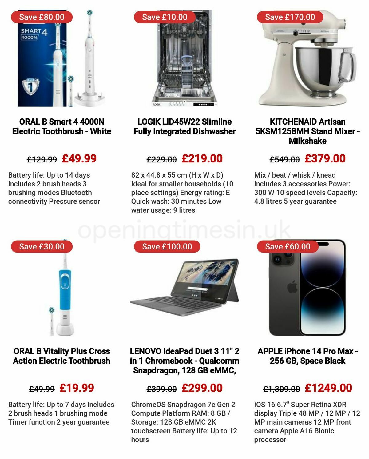 Currys Offers from 4 May