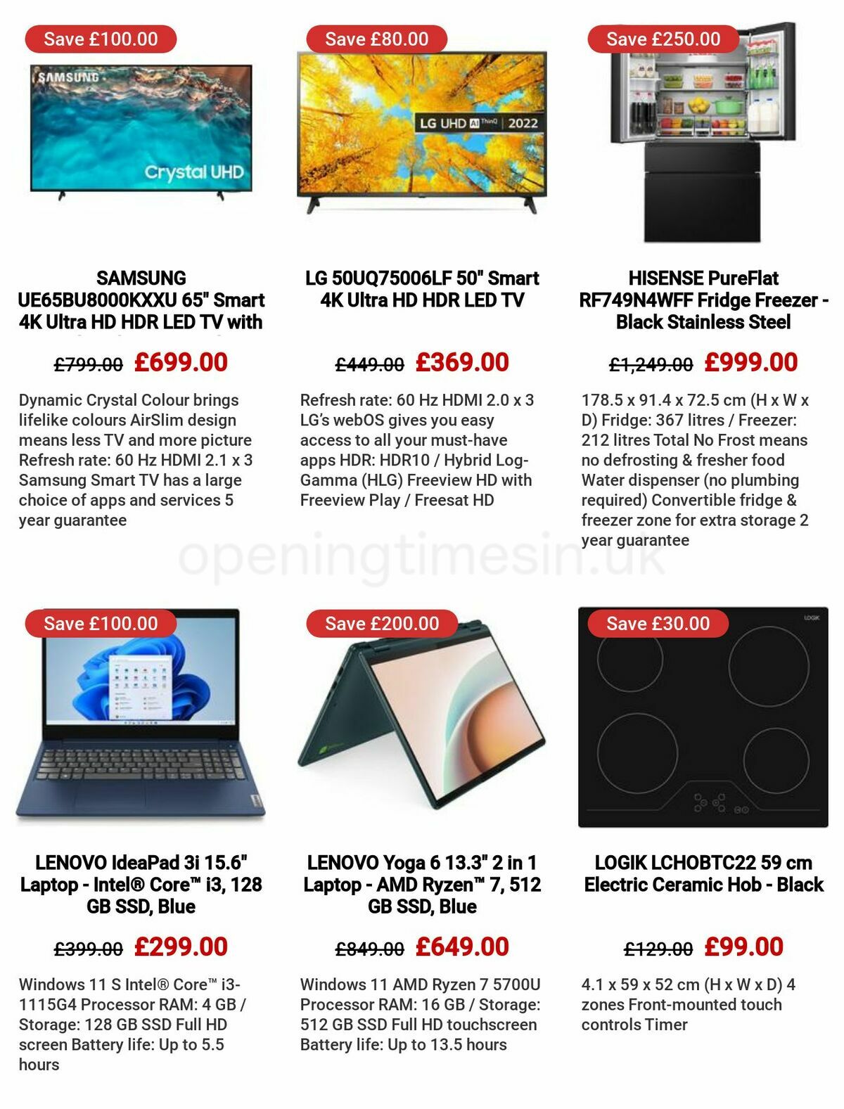 Currys Offers from 4 May