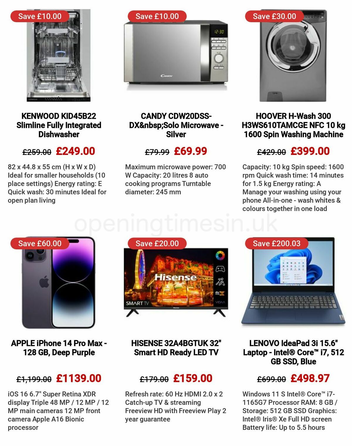 Currys Offers from 4 May