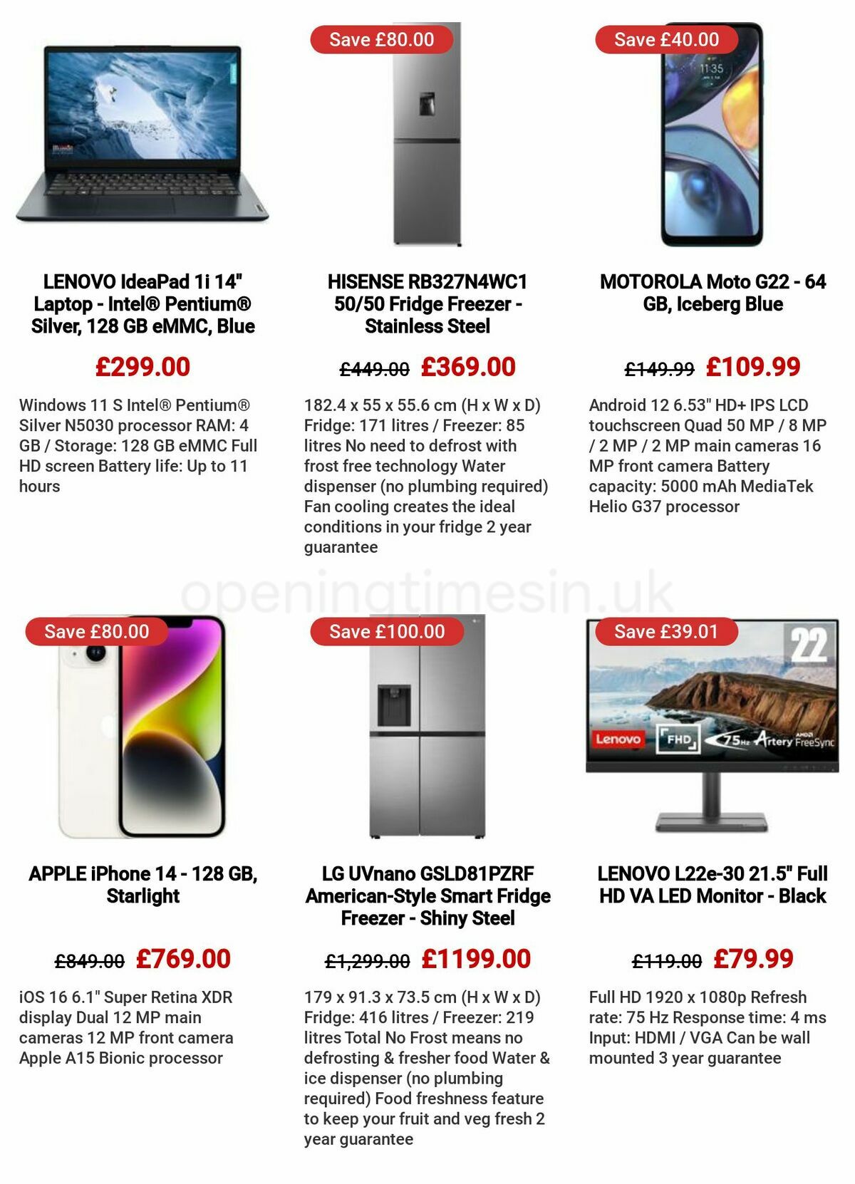 Currys Offers from 4 May