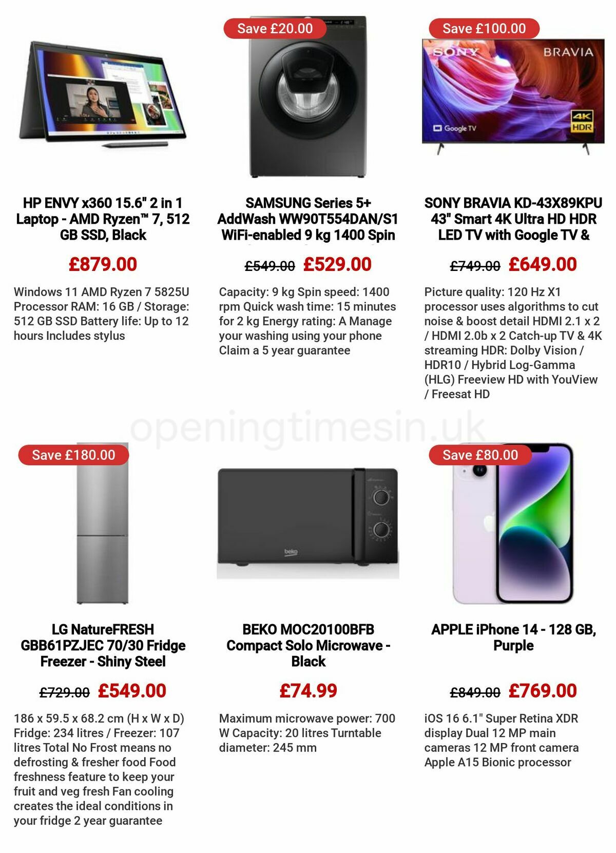 Currys Offers from 4 May