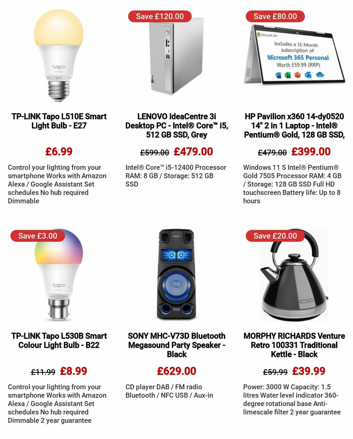 Currys Offers from 6 July