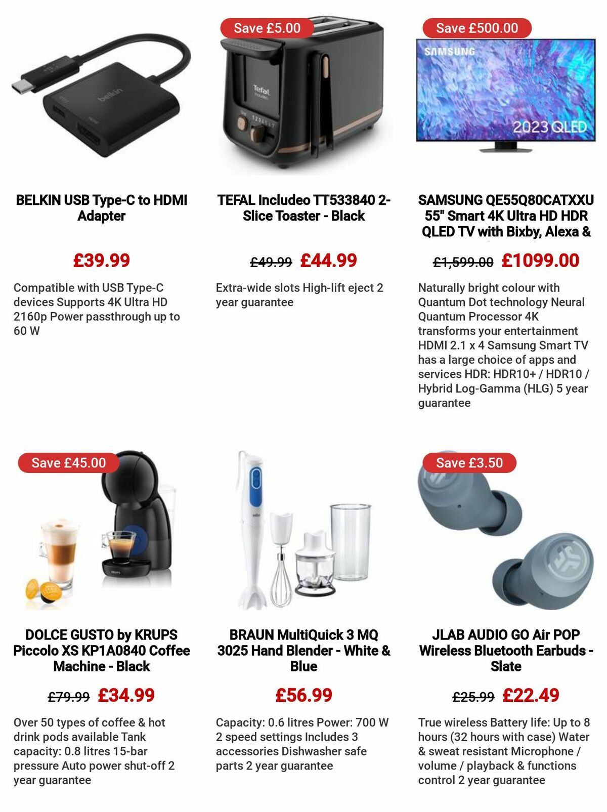 Currys Offers from 6 July