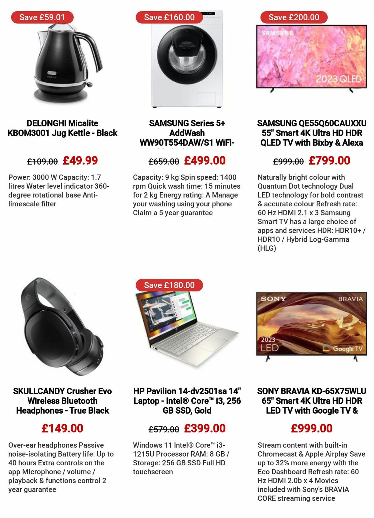 Currys Offers from 6 July