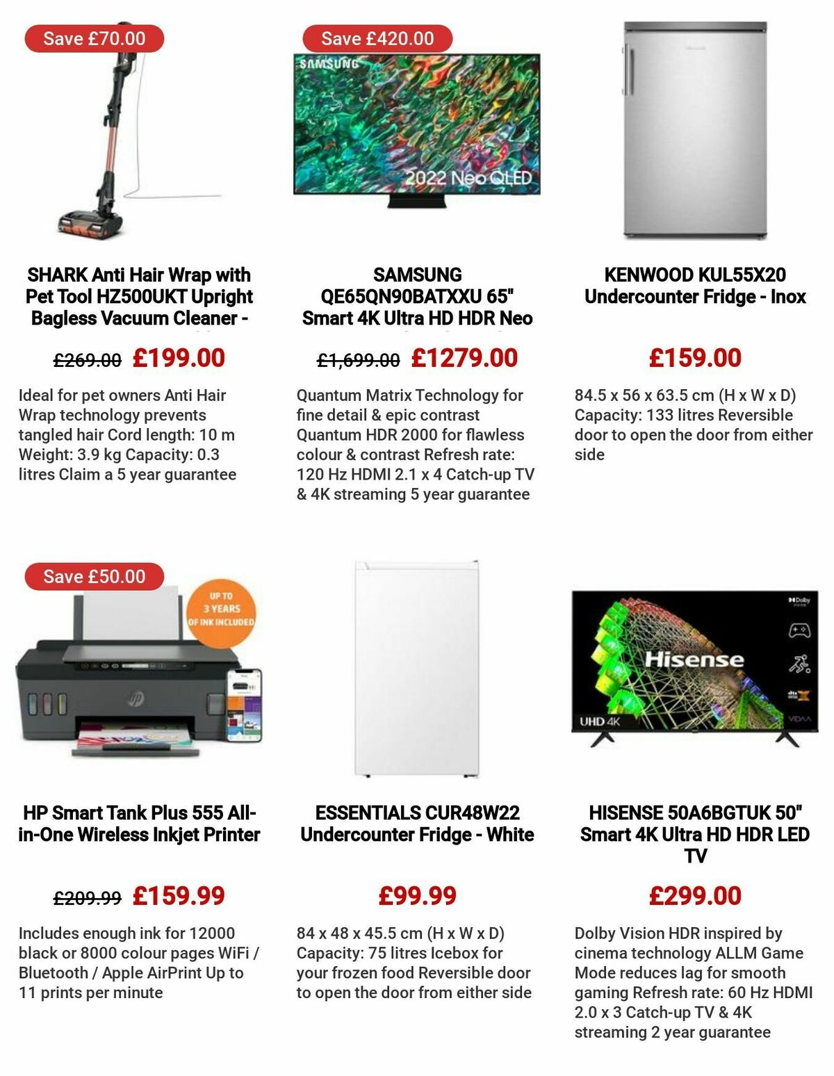 Currys Offers from 27 July