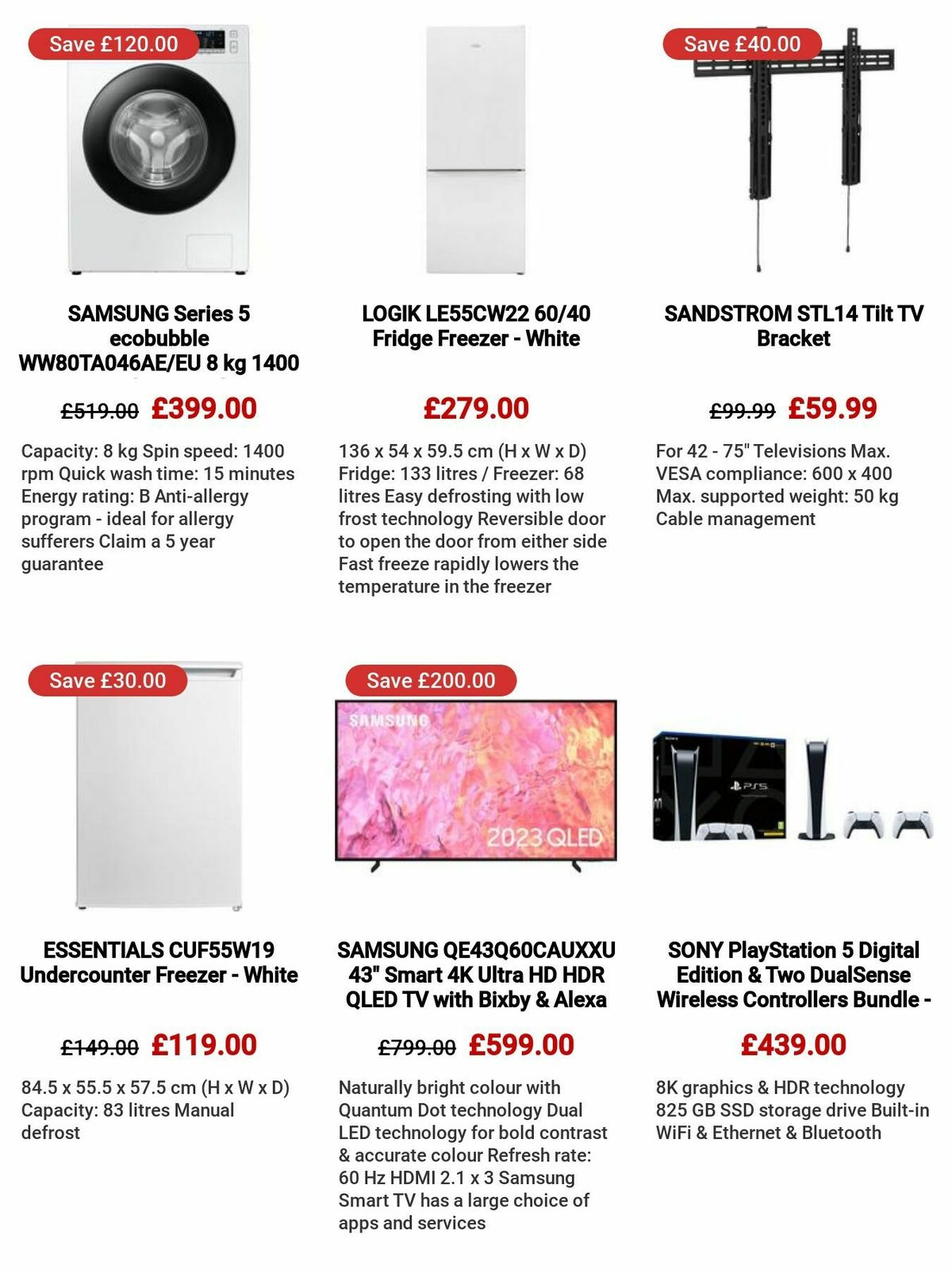 Currys Offers from 27 July