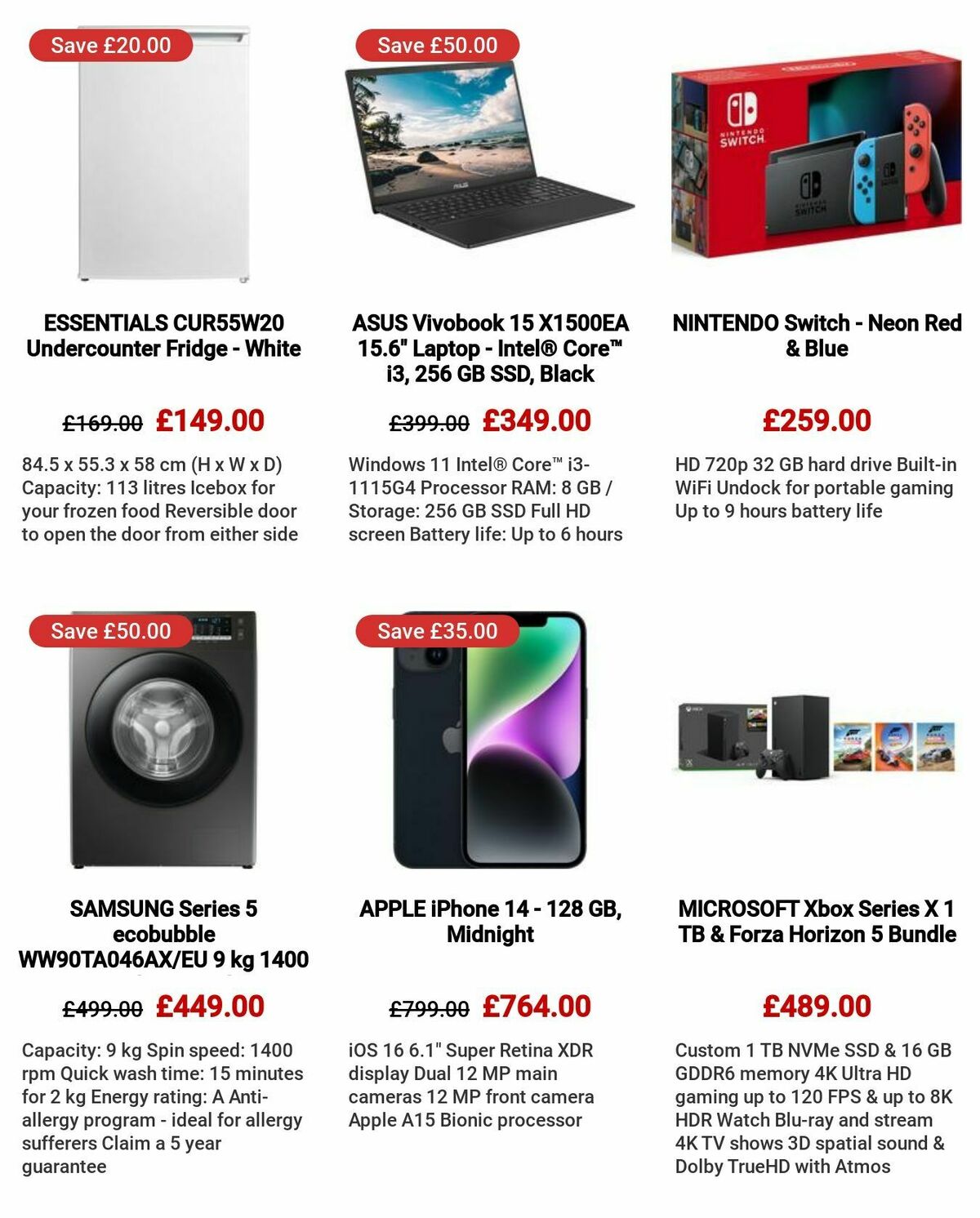 Currys Offers from 27 July