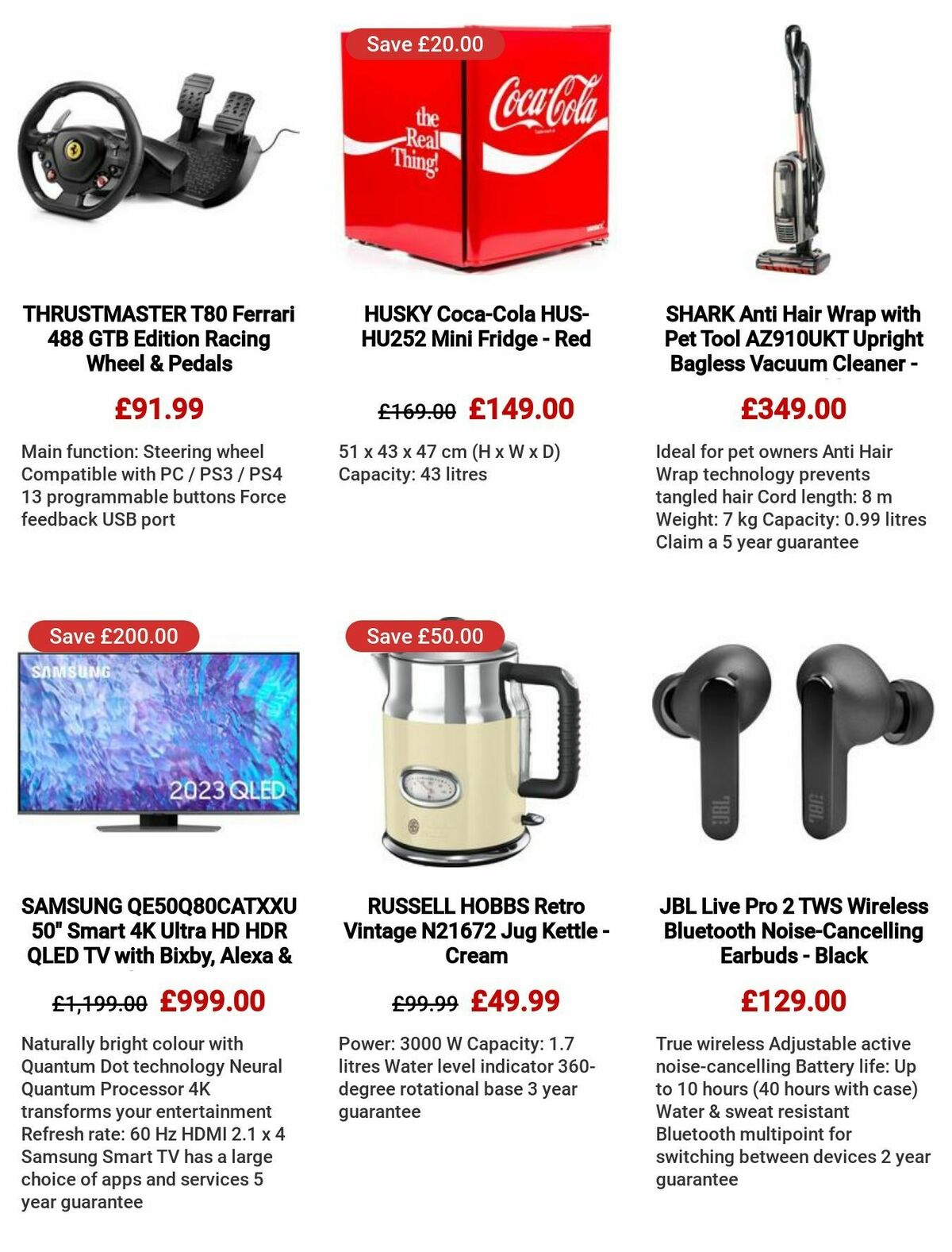 Currys Offers from 27 July