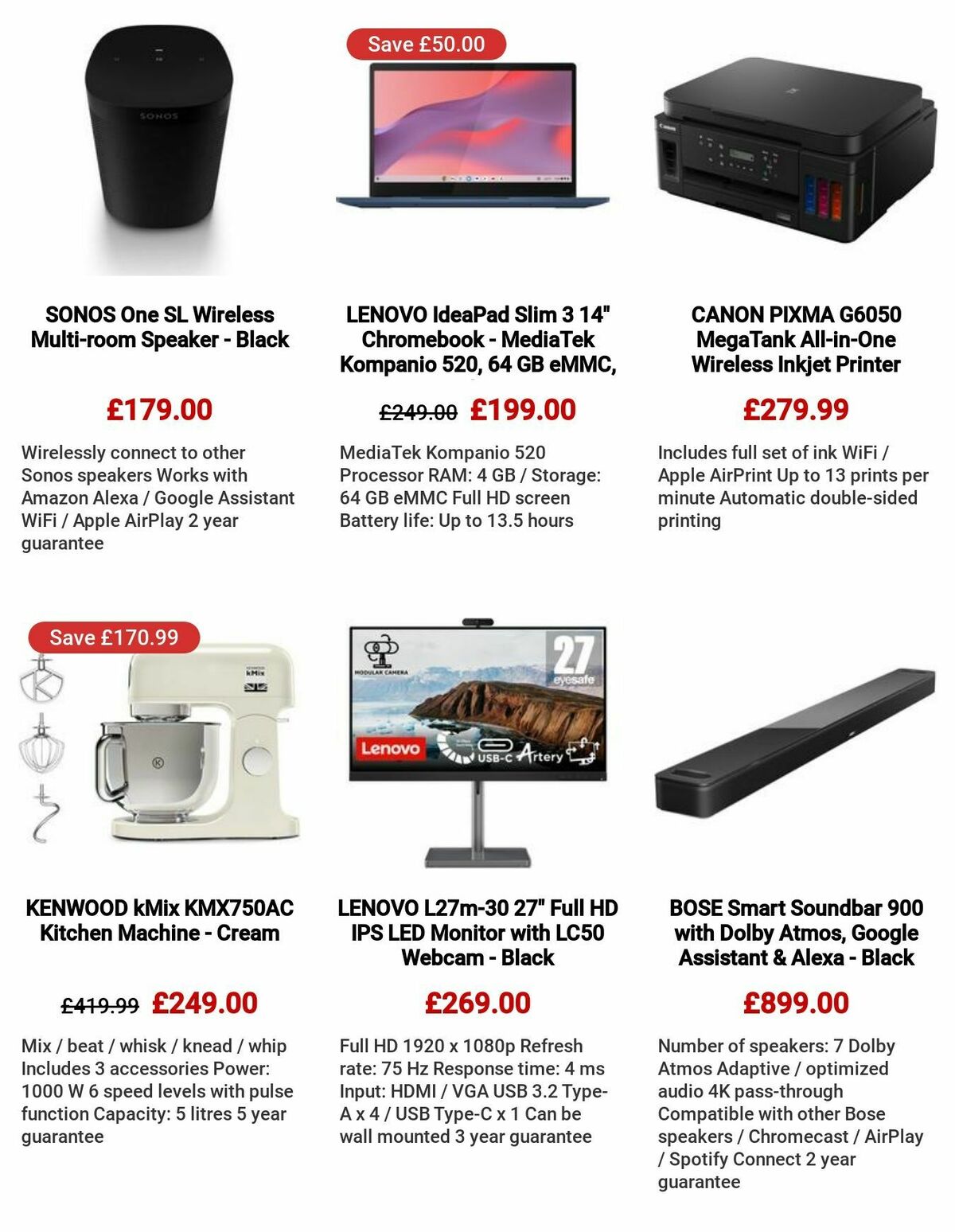 Currys Offers from 27 July