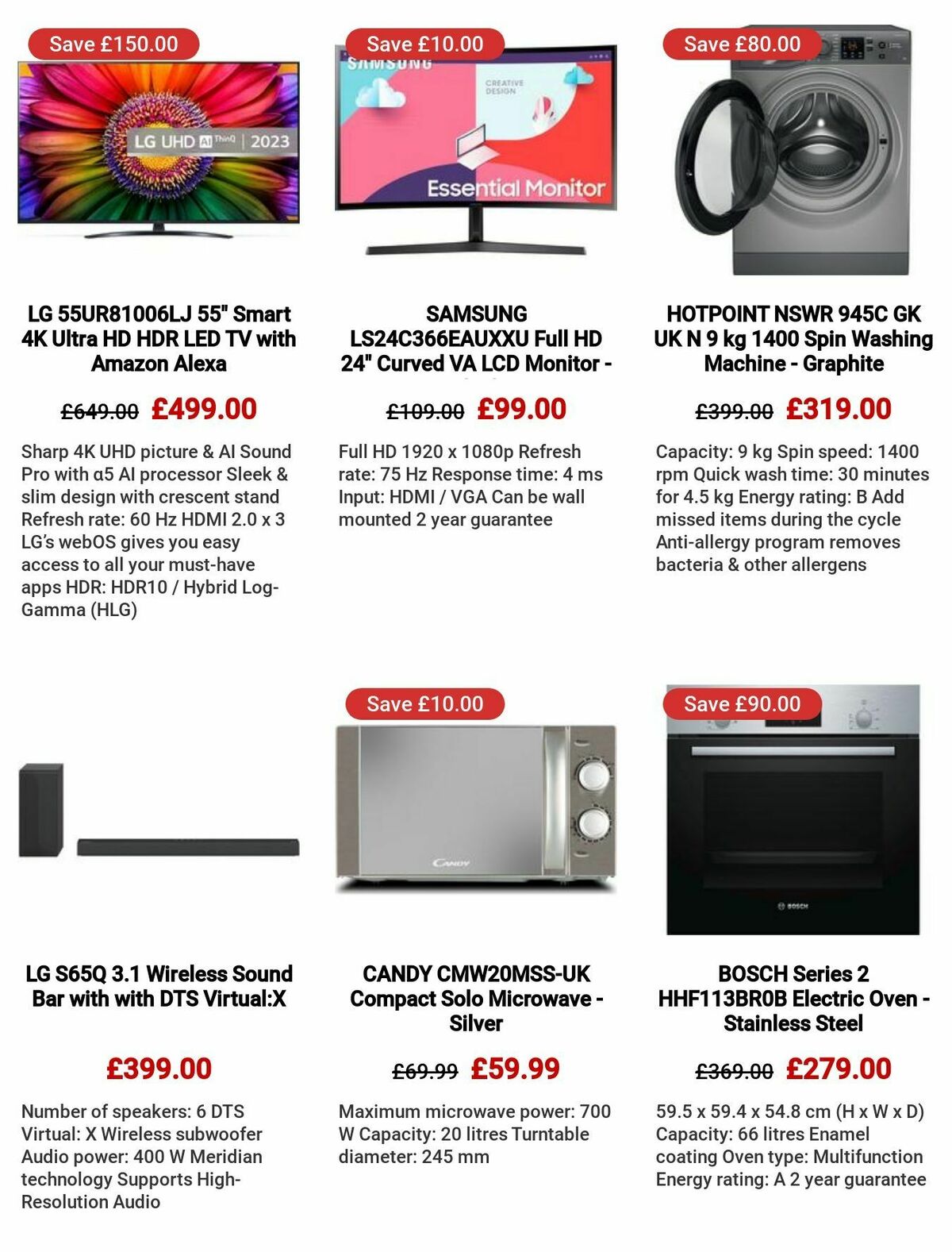 Currys Offers from 24 August