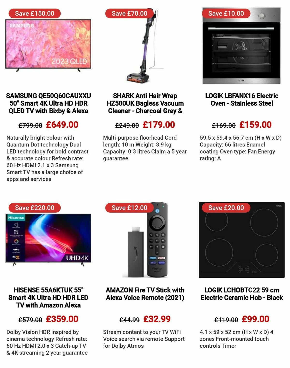 Currys Offers from 24 August