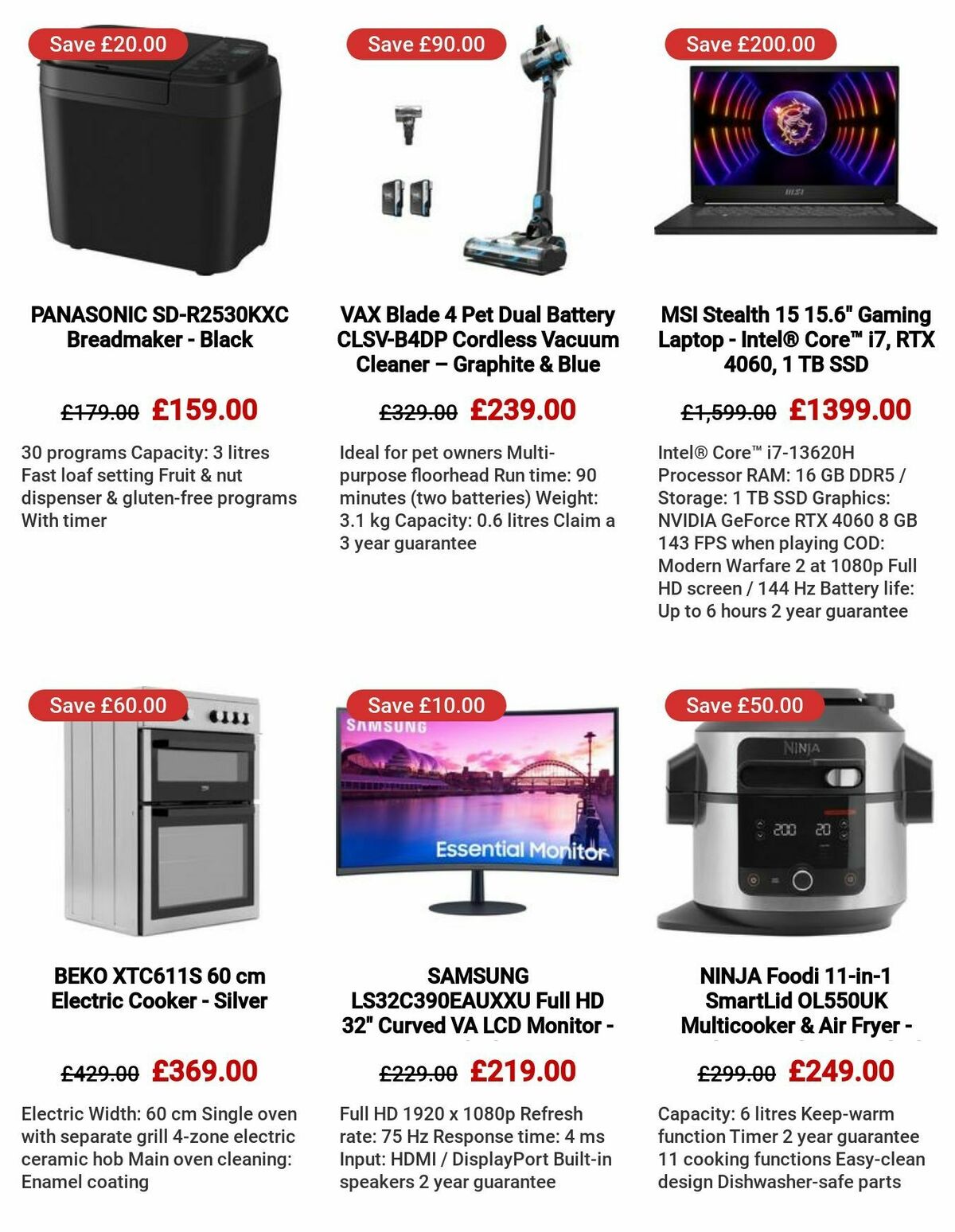 Currys Offers from 24 August