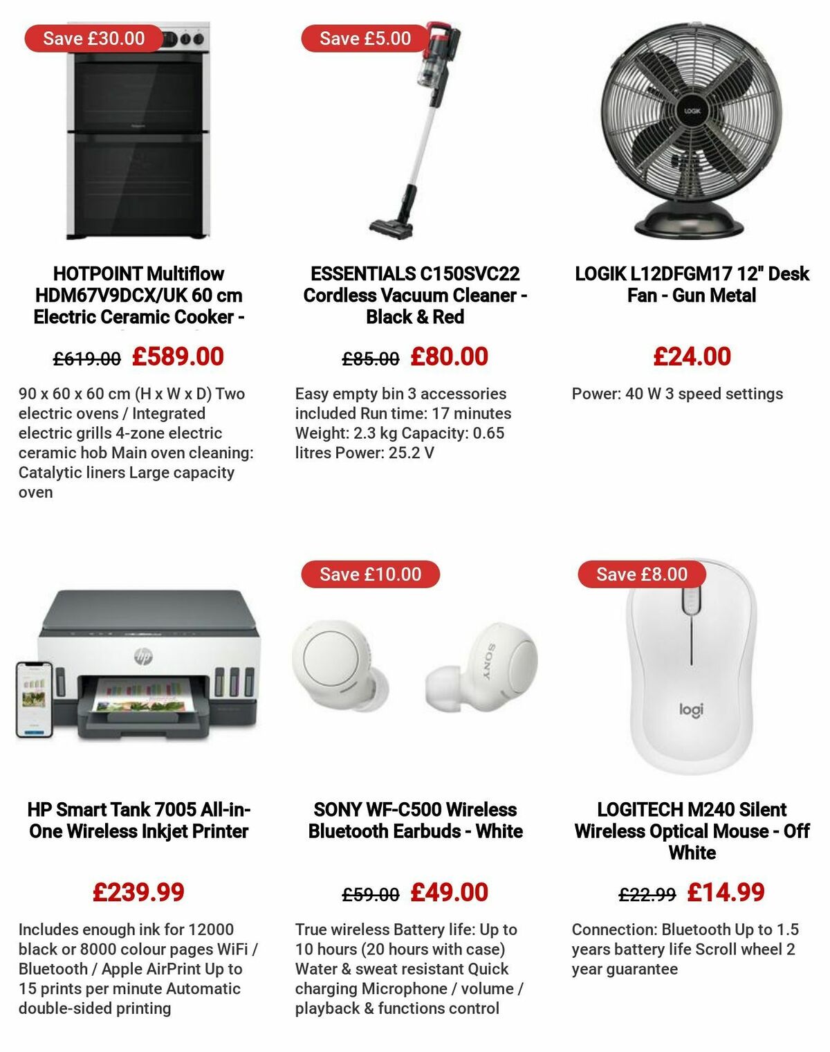 Currys Offers from 24 August