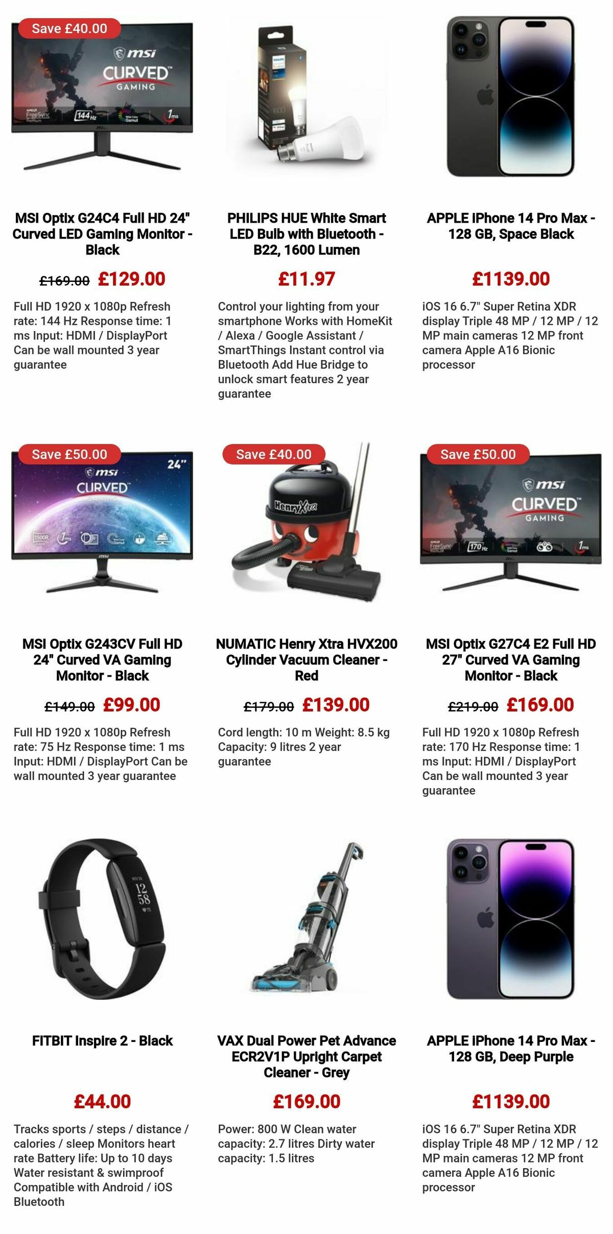 Currys Offers from 7 September