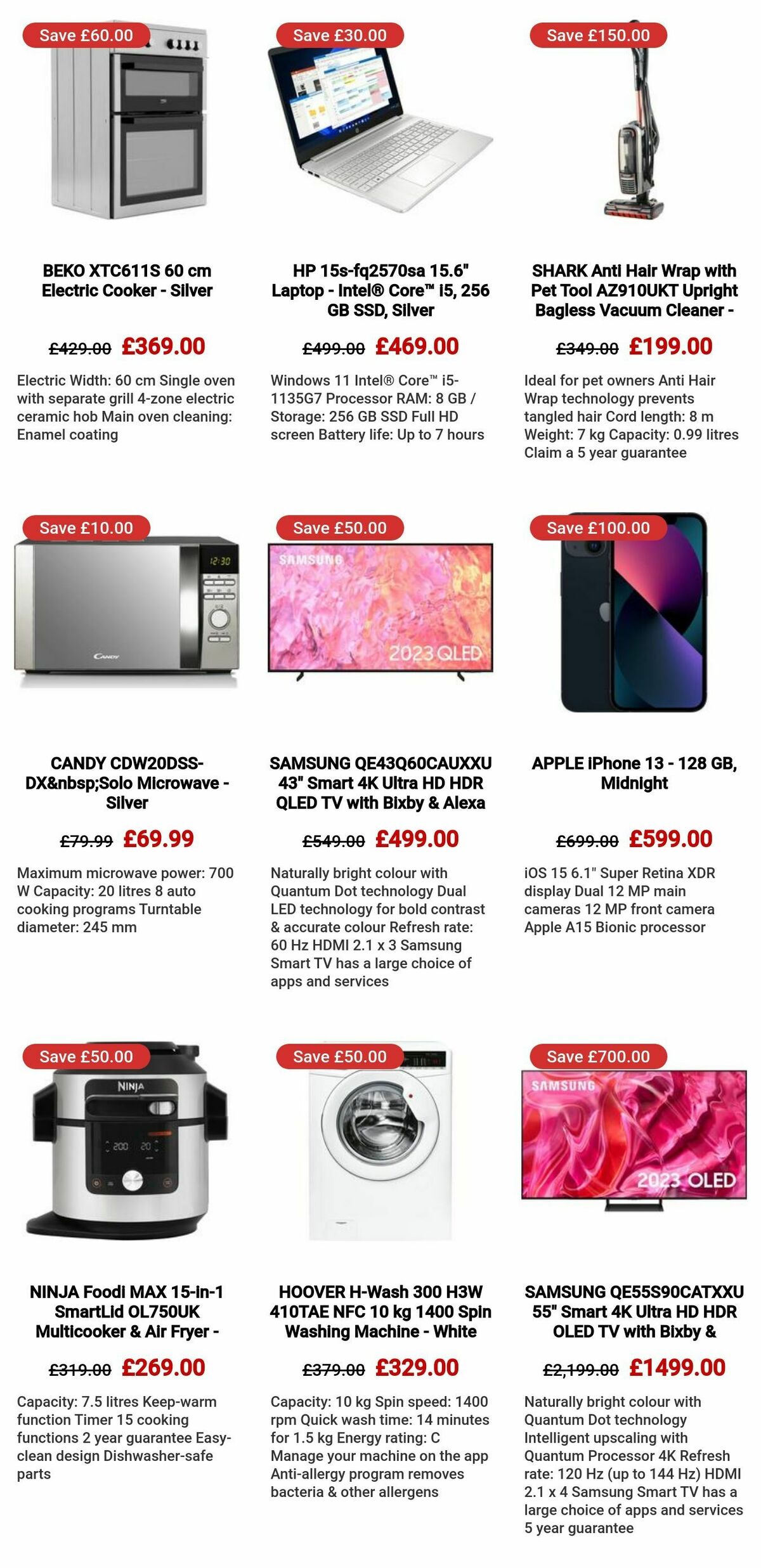 Currys Offers from 29 September