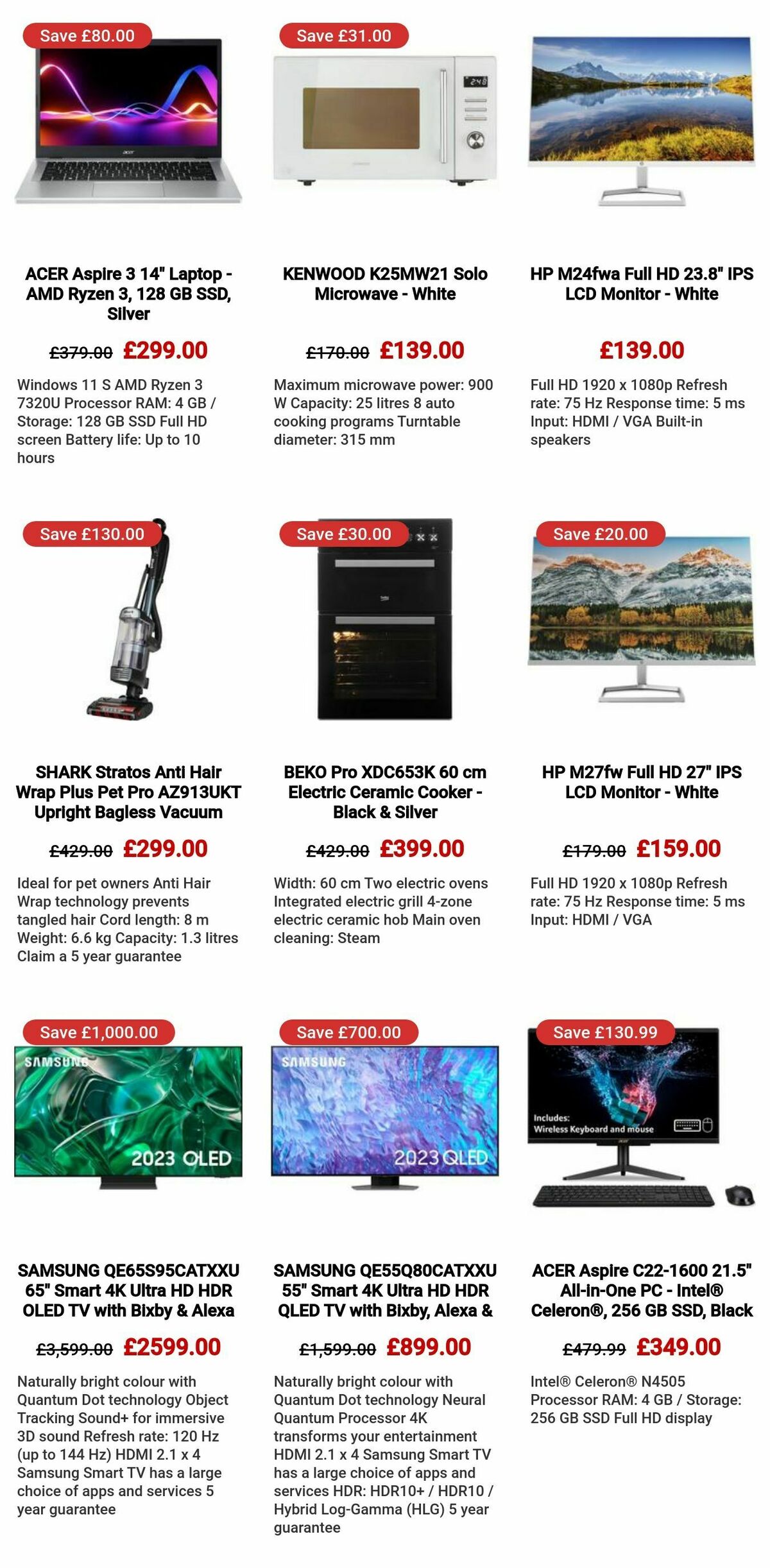 Currys Offers from 29 September