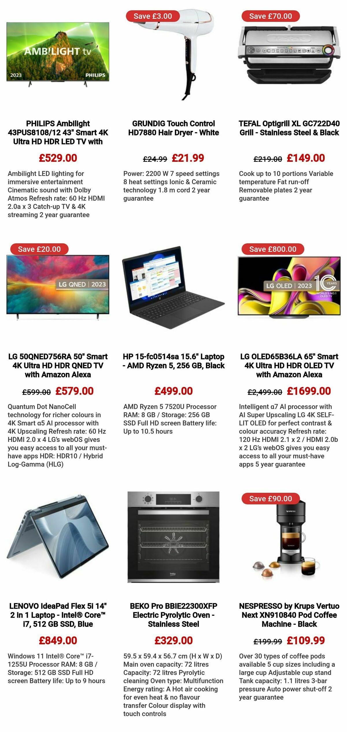 Currys Offers from 29 September