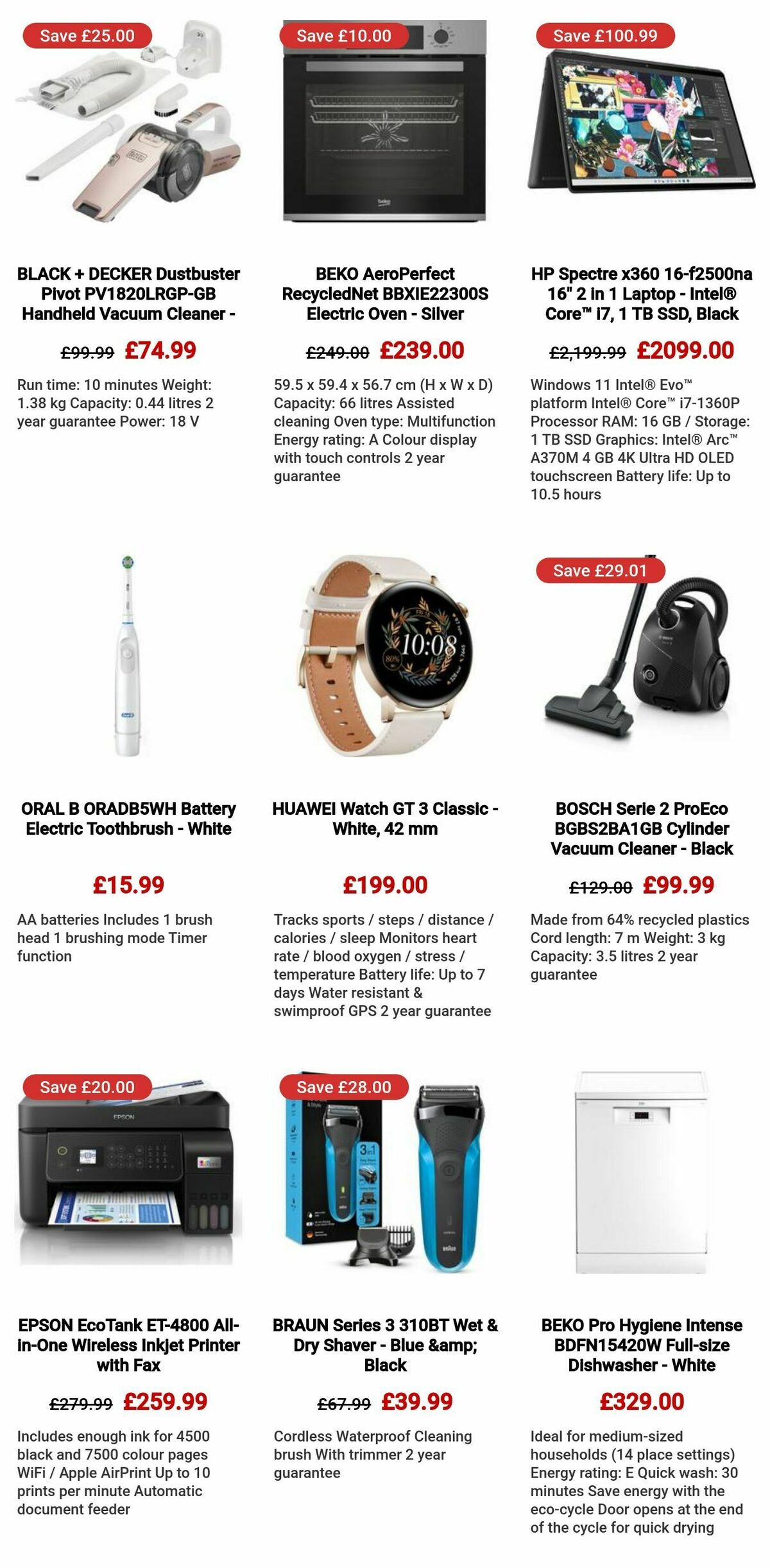 Currys Offers from 29 September