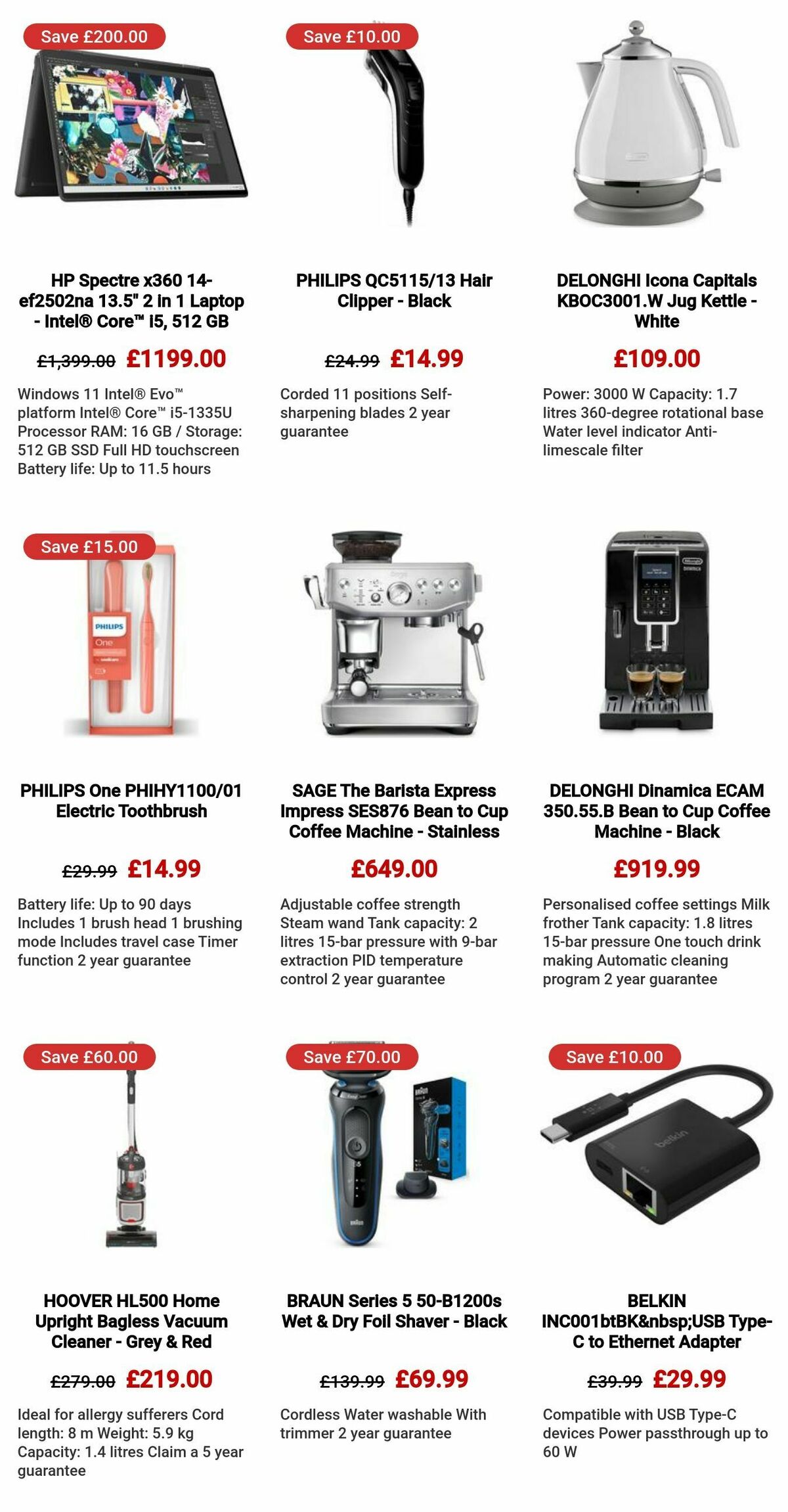 Currys Offers from 29 September