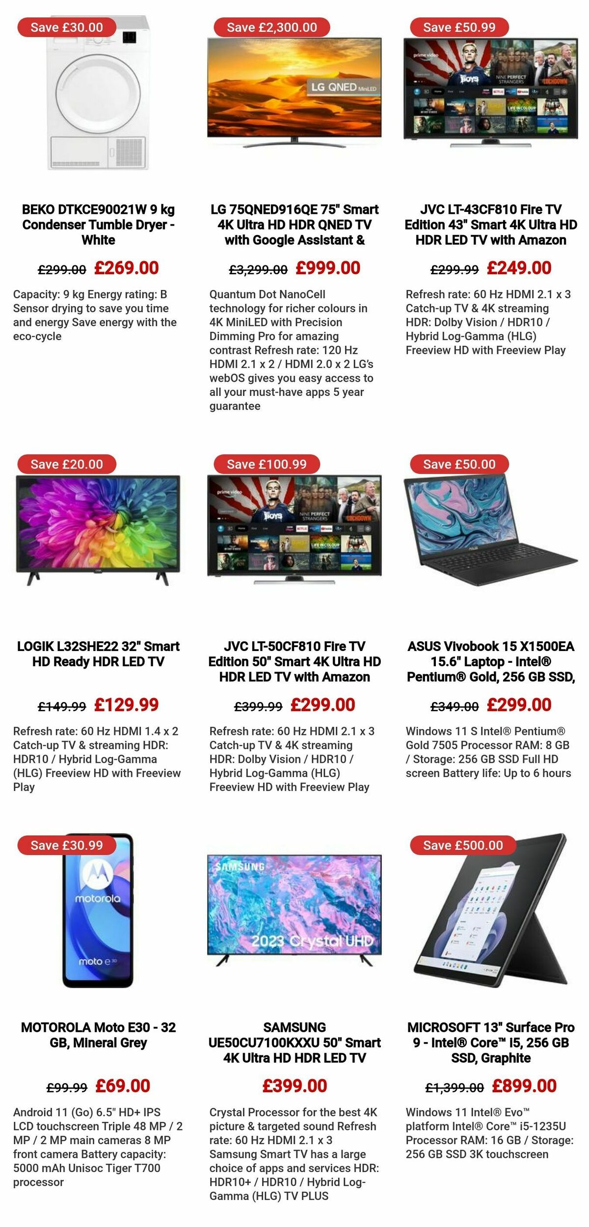 Currys Offers from 29 September