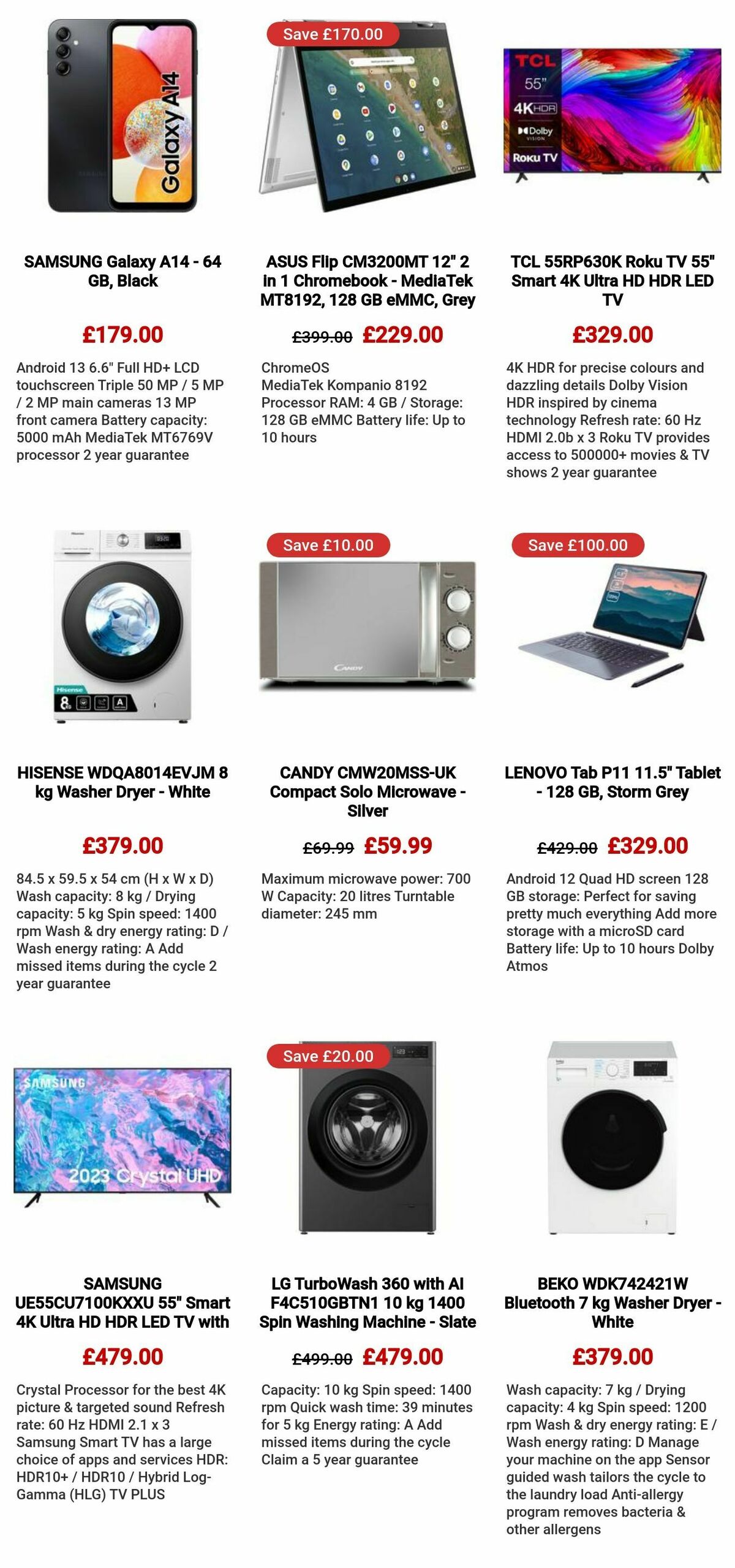 Currys Offers from 29 September