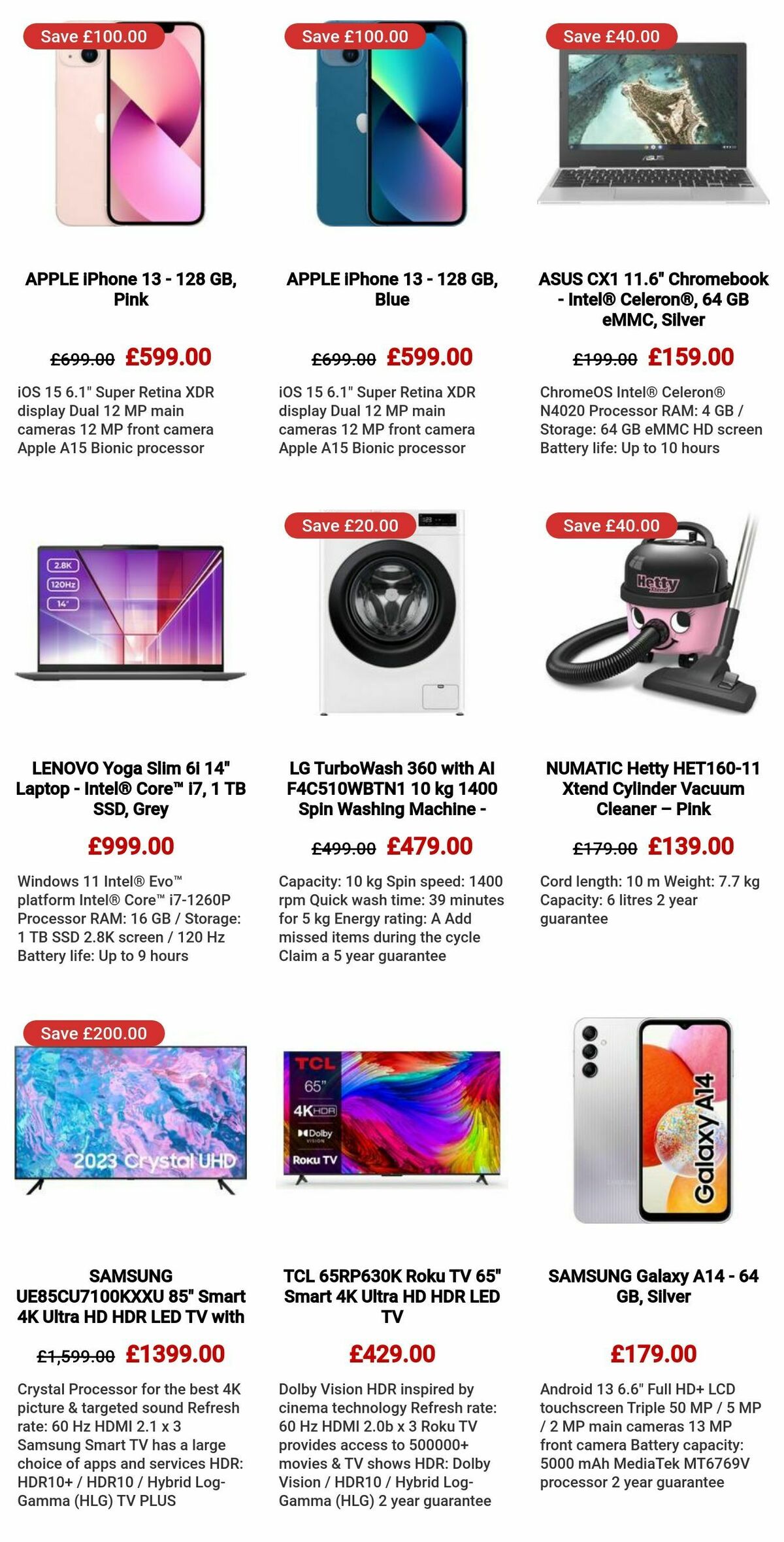 Currys Offers from 29 September