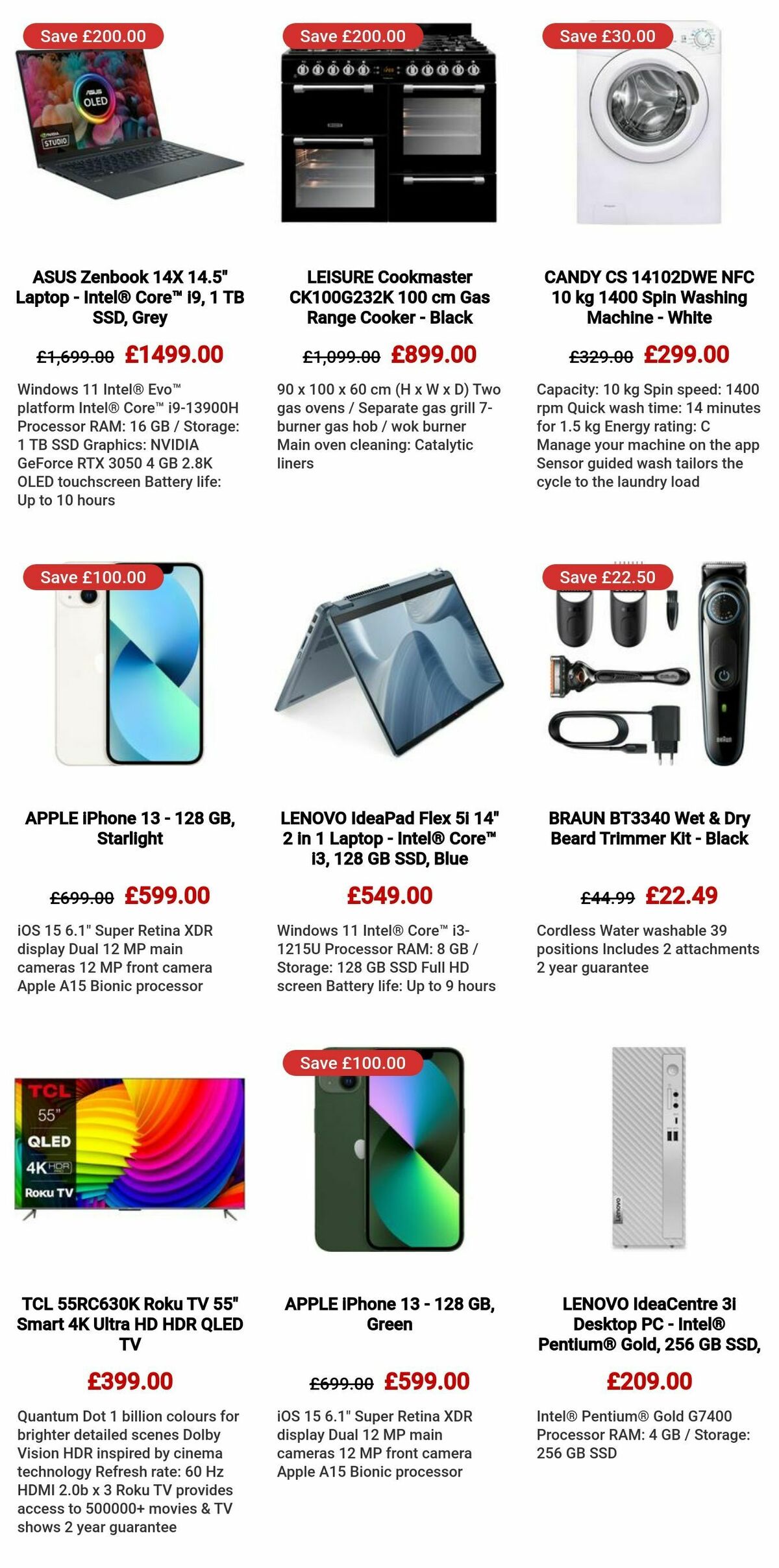 Currys Offers from 29 September