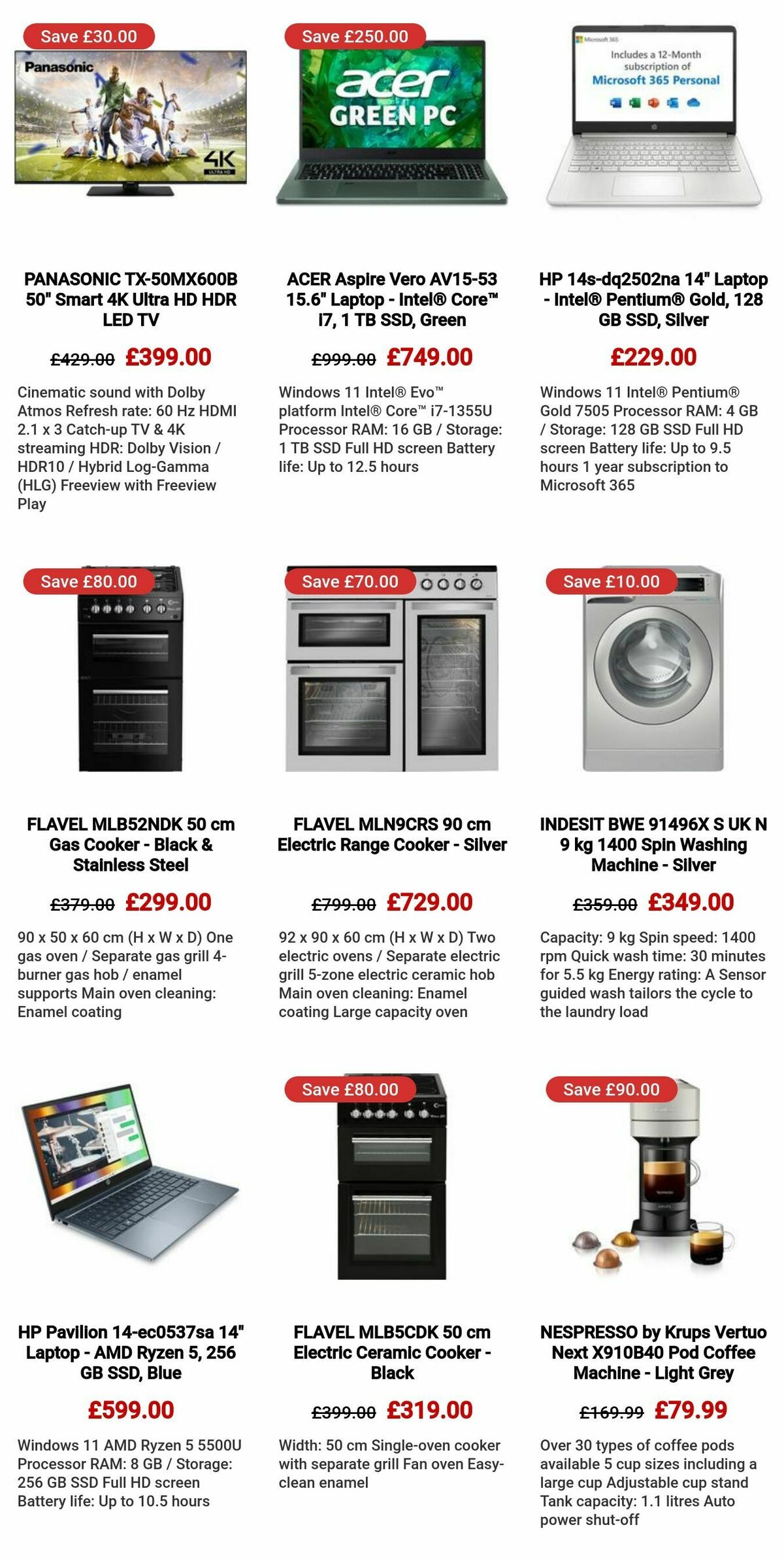 Currys Offers from 29 September