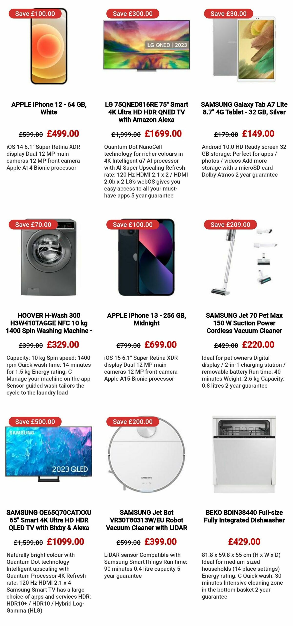 Currys Offers from 29 September