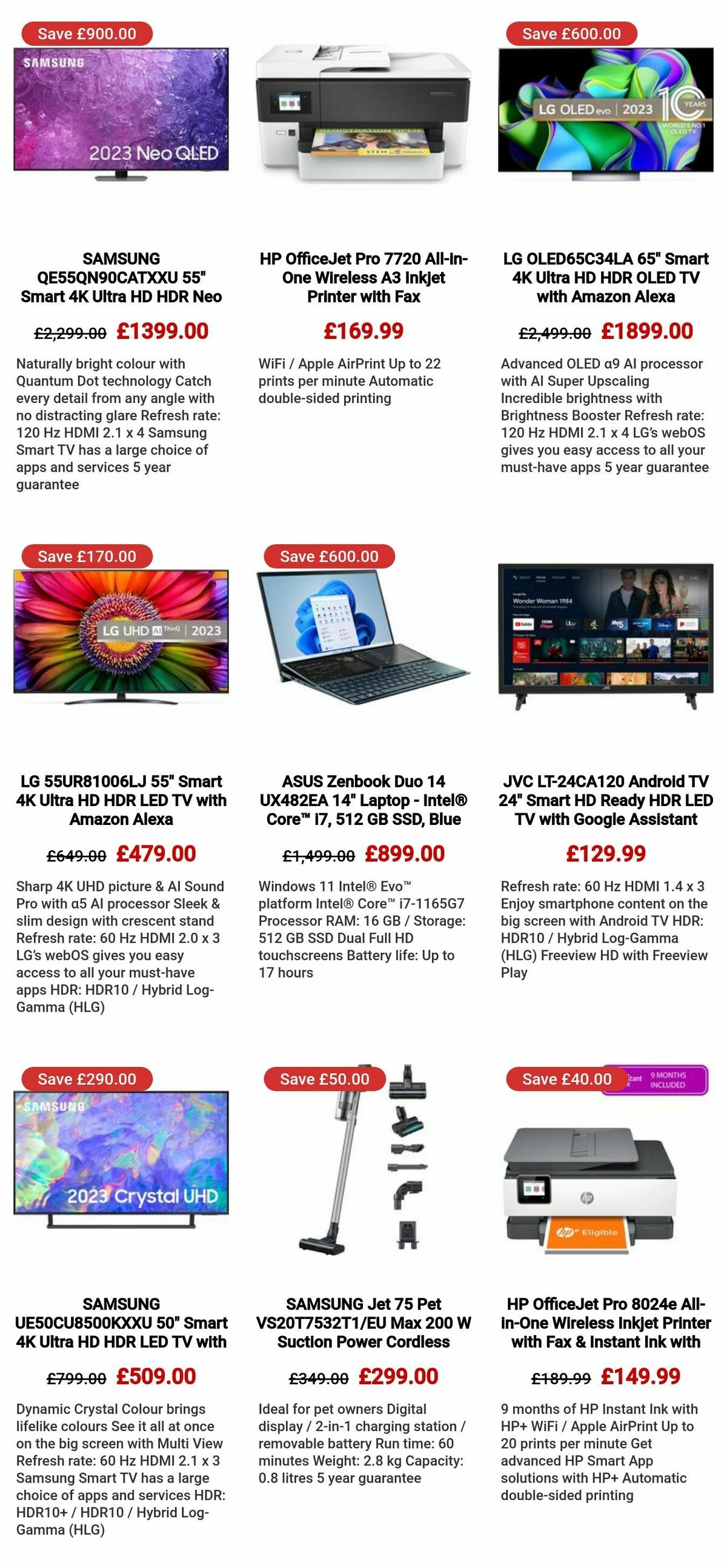 Currys Offers from 29 September