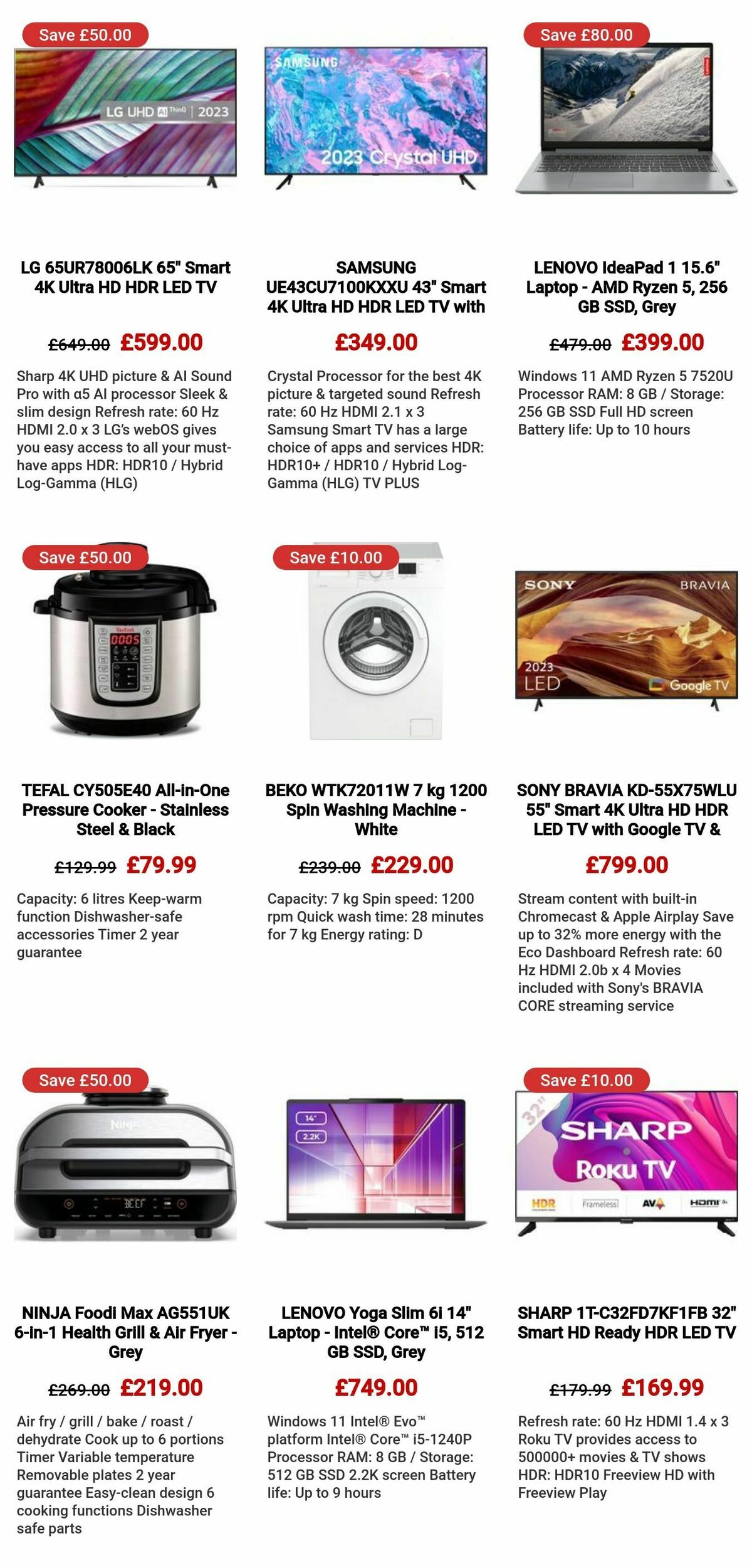 Currys Offers from 29 September