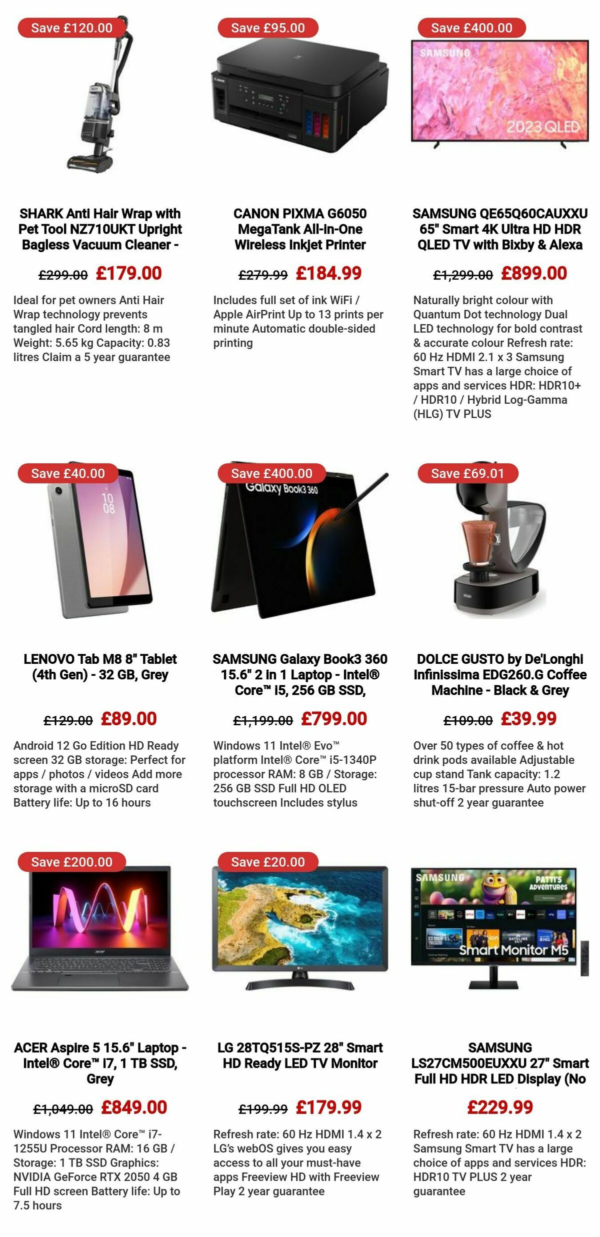 Currys Offers from 29 September