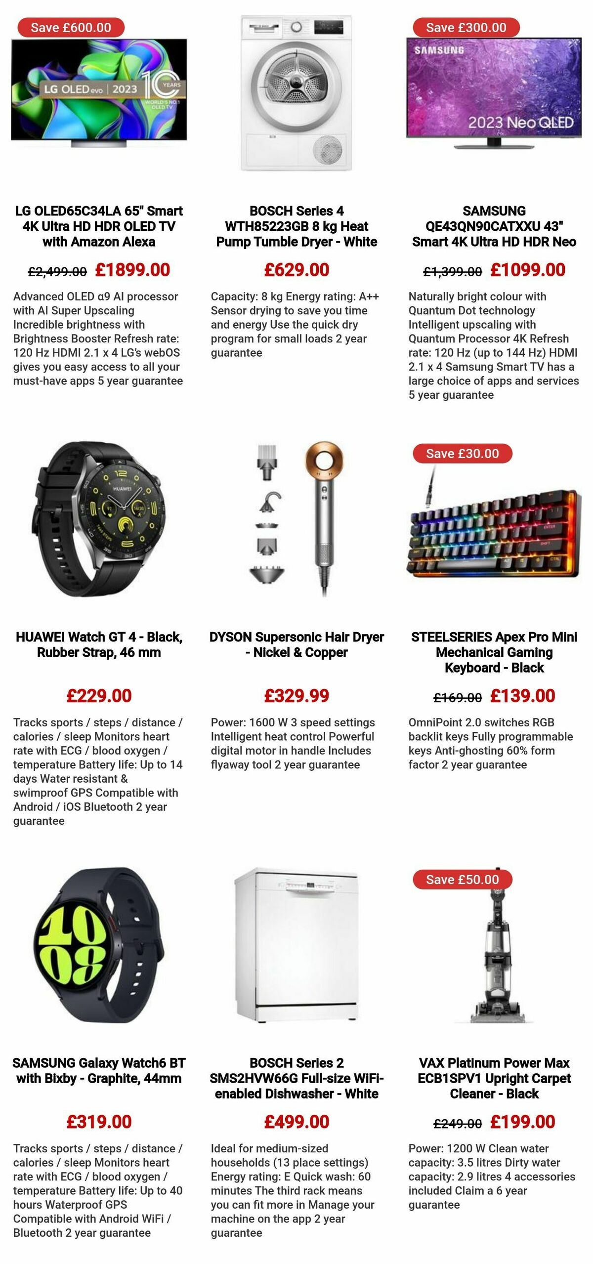 Currys Offers from 12 October