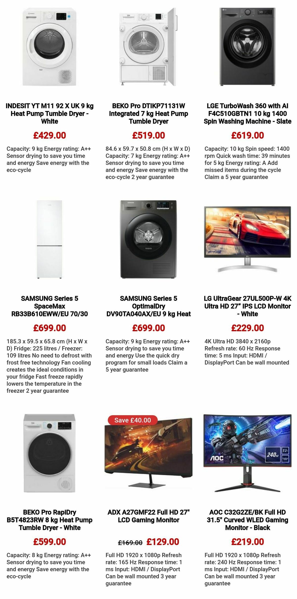 Currys Offers from 12 October