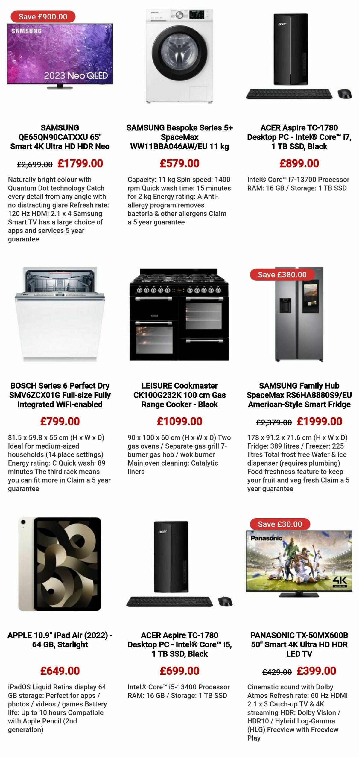 Currys Offers from 12 October