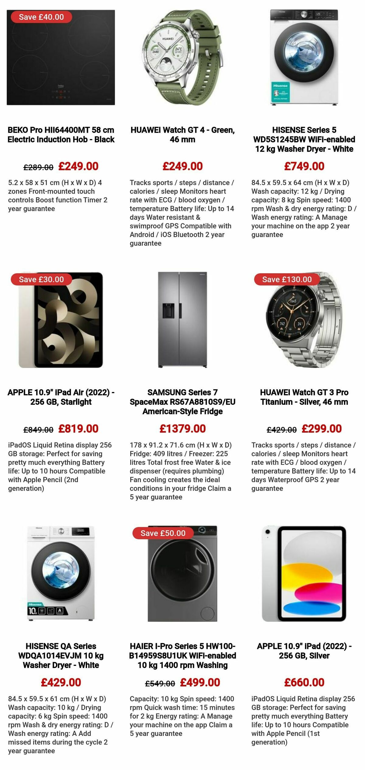 Currys Offers from 12 October