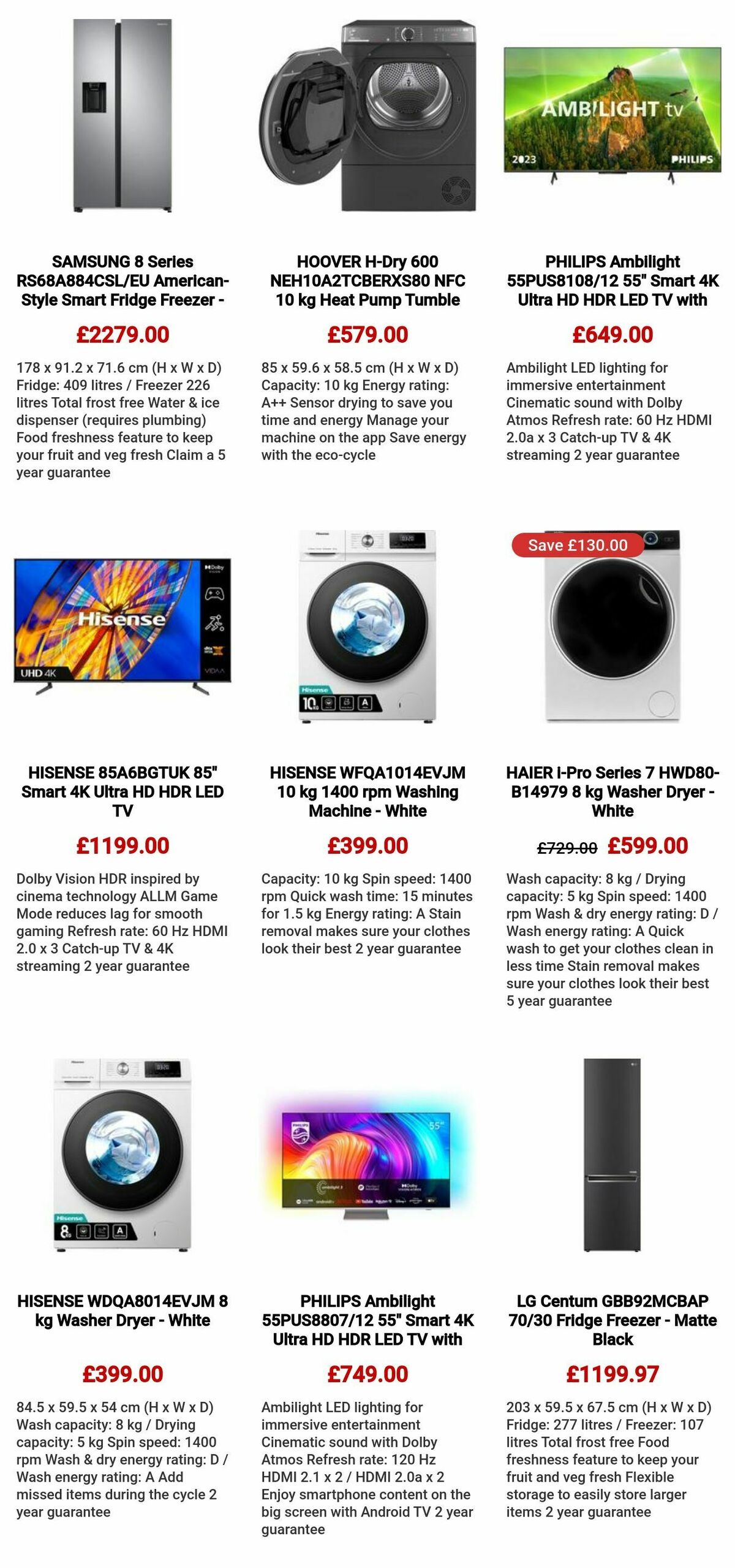 Currys Offers from 12 October