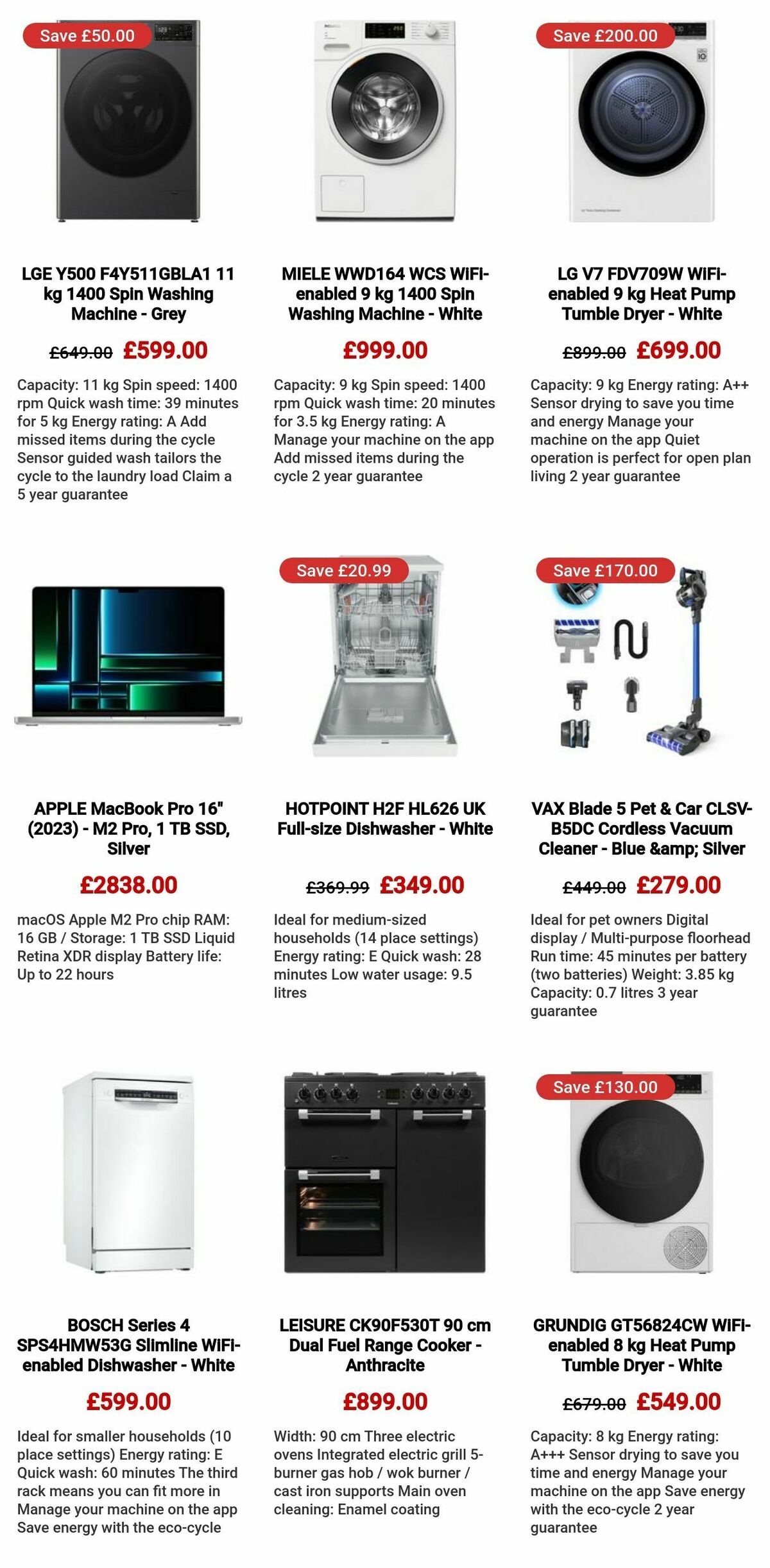 Currys Offers from 12 October