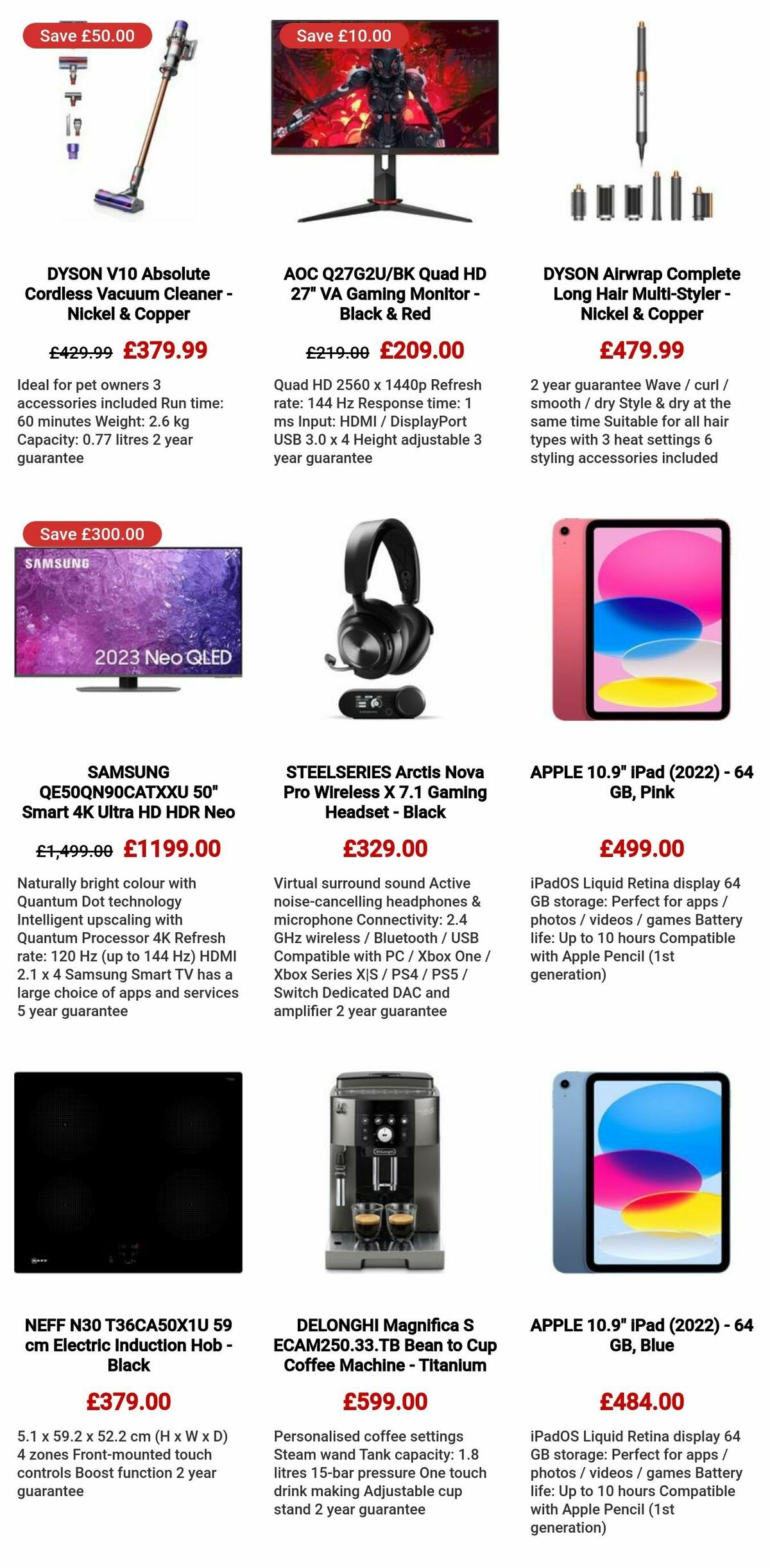 Currys Offers from 12 October