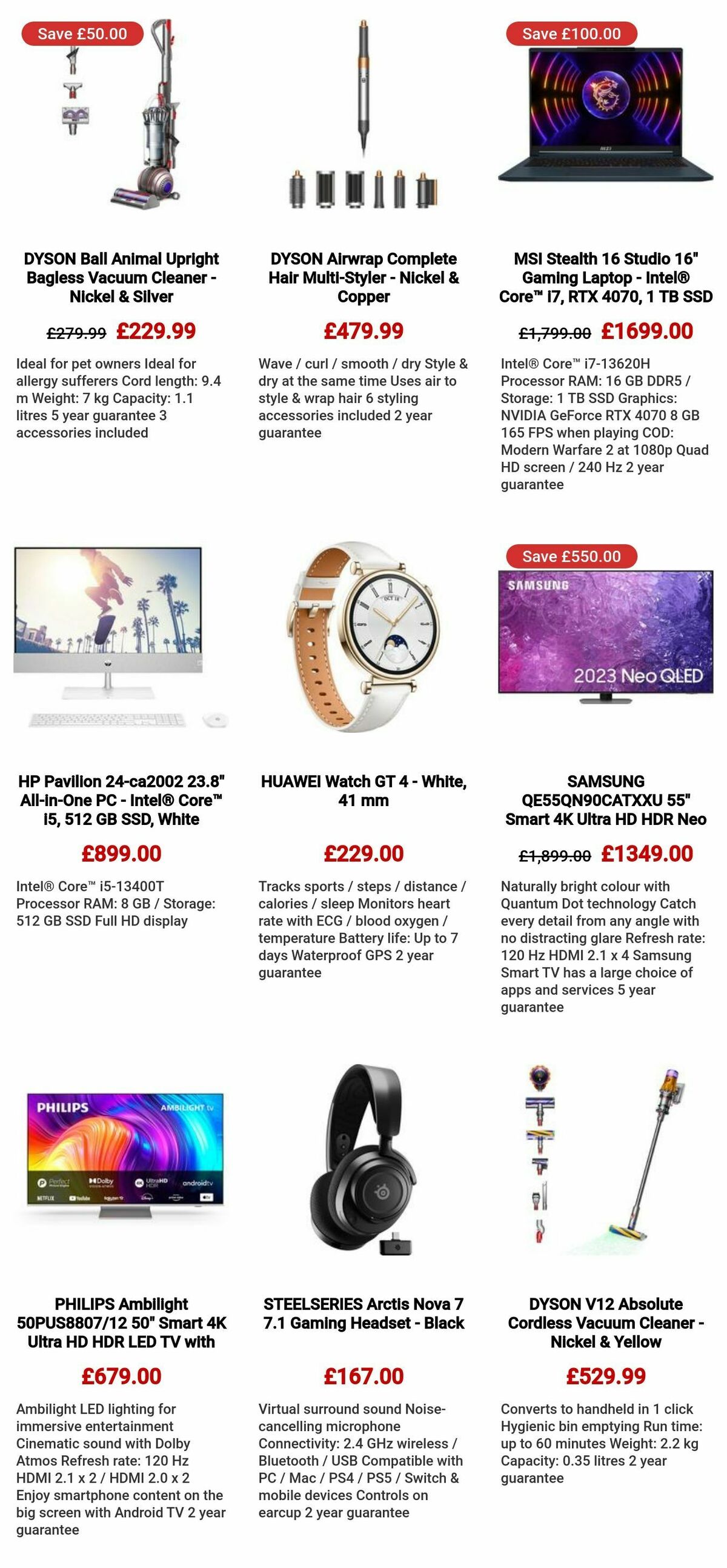 Currys Offers from 12 October