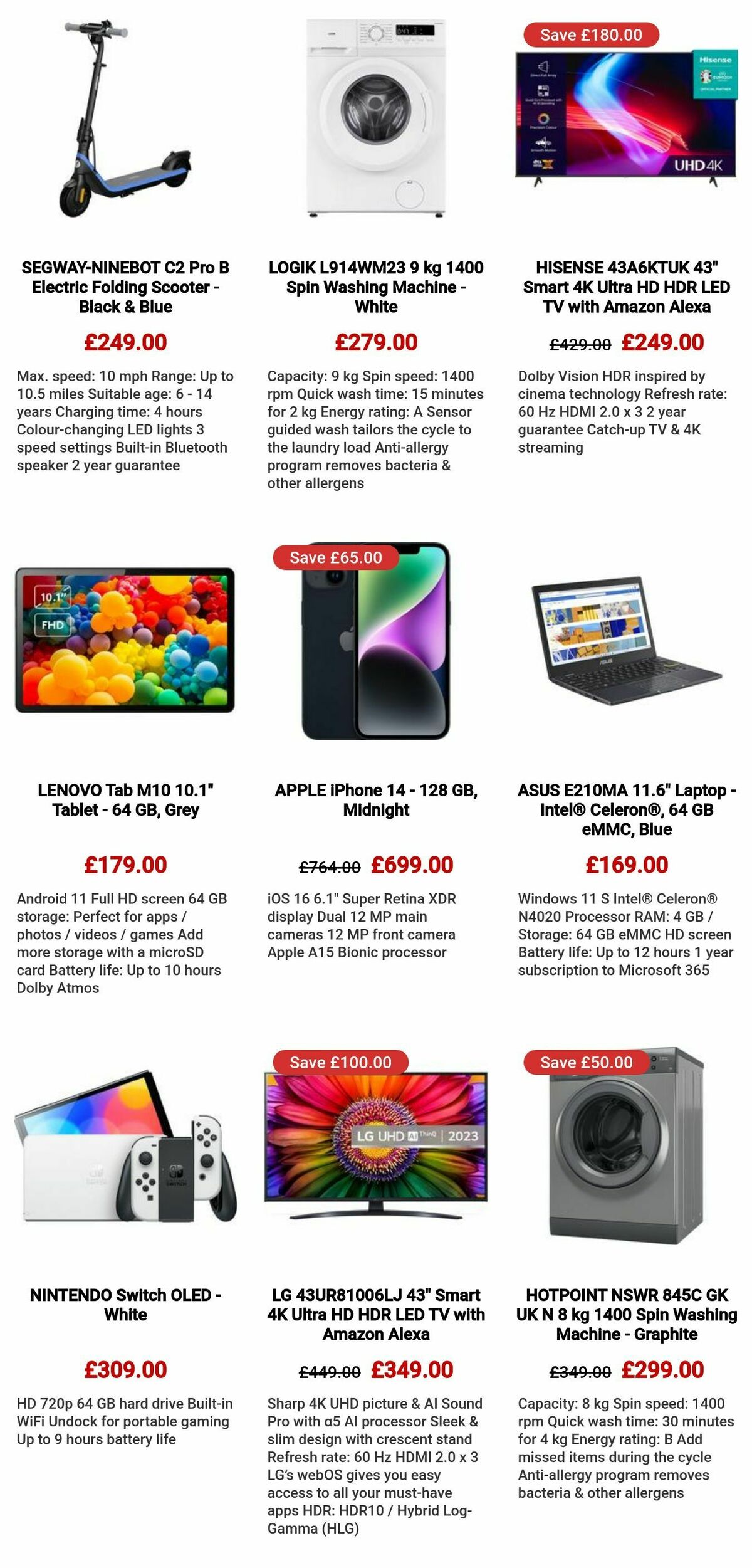 Currys Offers from 27 October