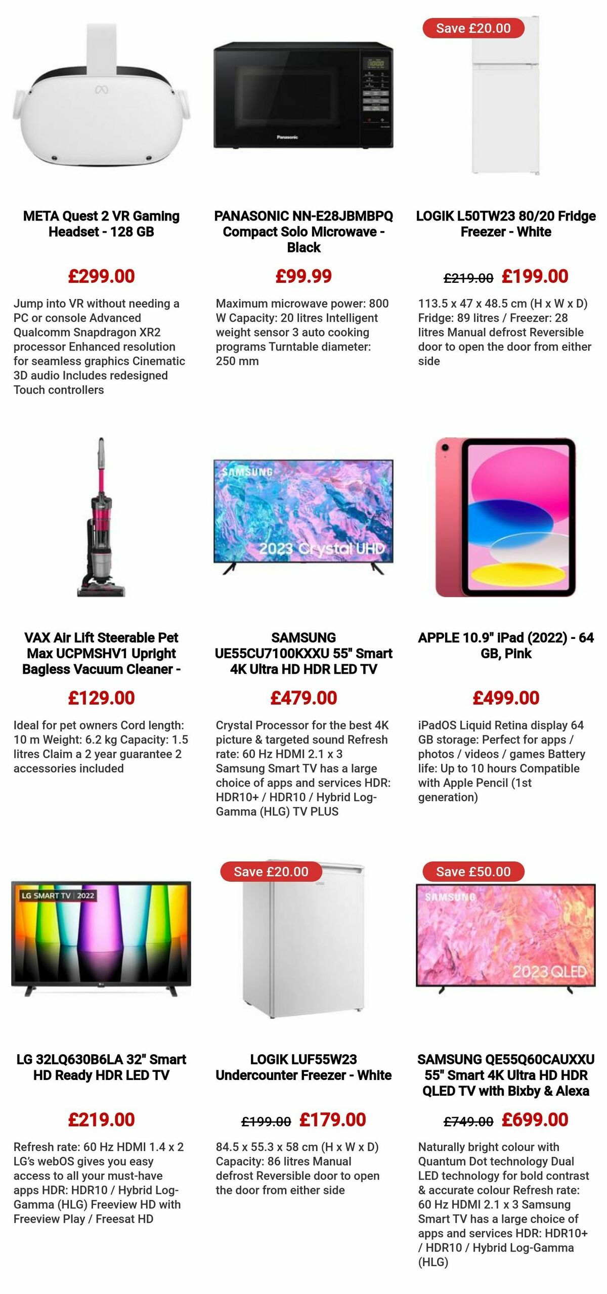 Currys Offers from 27 October