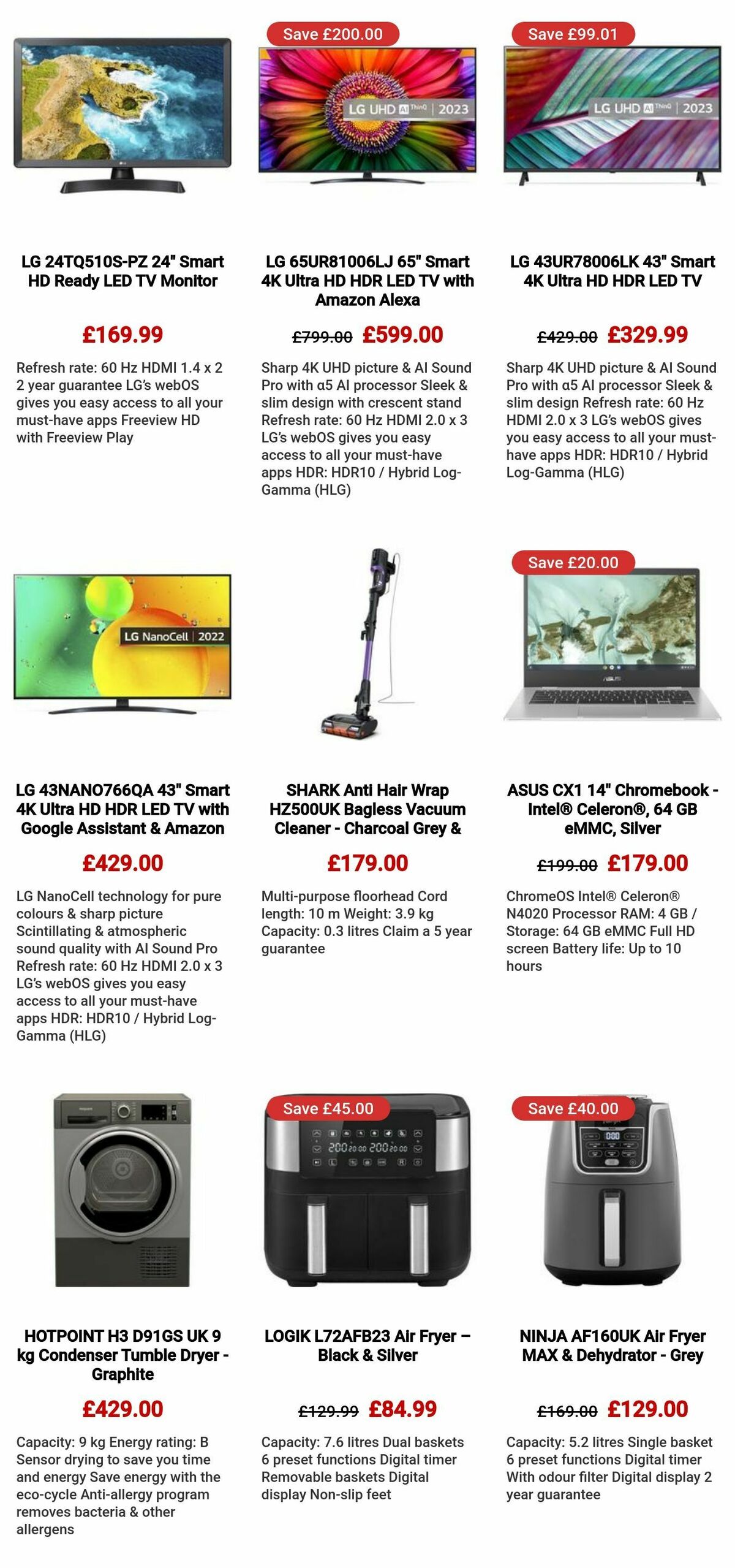 Currys Offers from 27 October